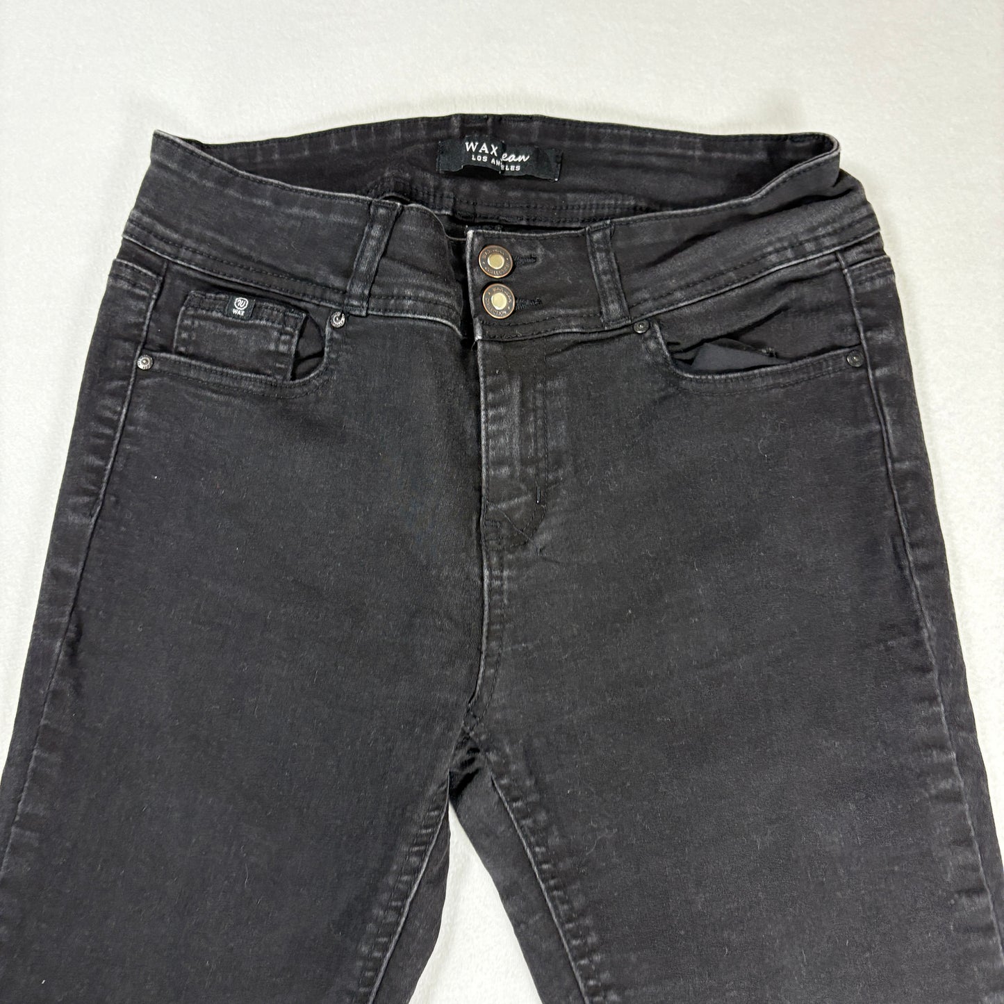 Wax Jean Womens Jeans 9 Black High Rise Skinny Stretch Denim Y2K Grunge