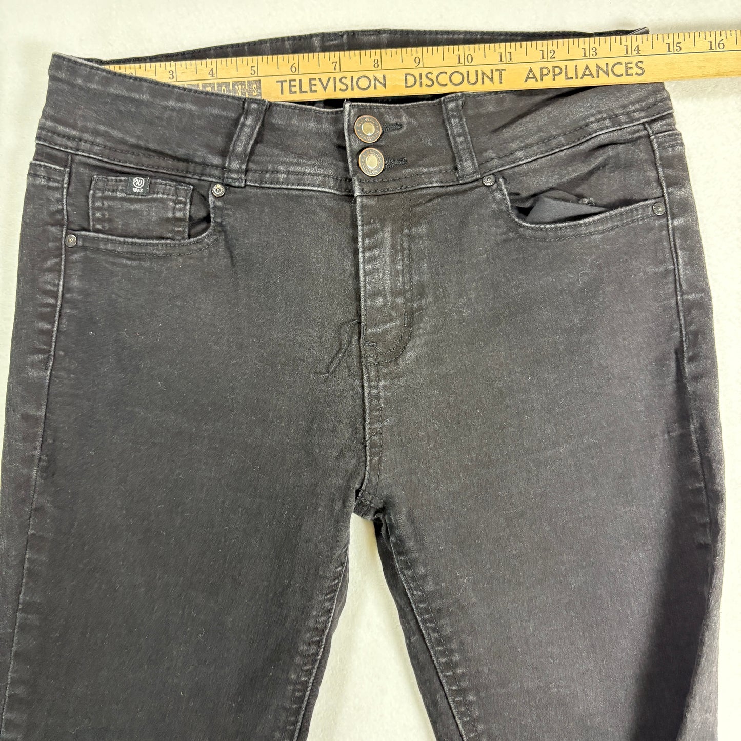 Wax Jean Womens Jeans 9 Black High Rise Skinny Stretch Denim Y2K Grunge