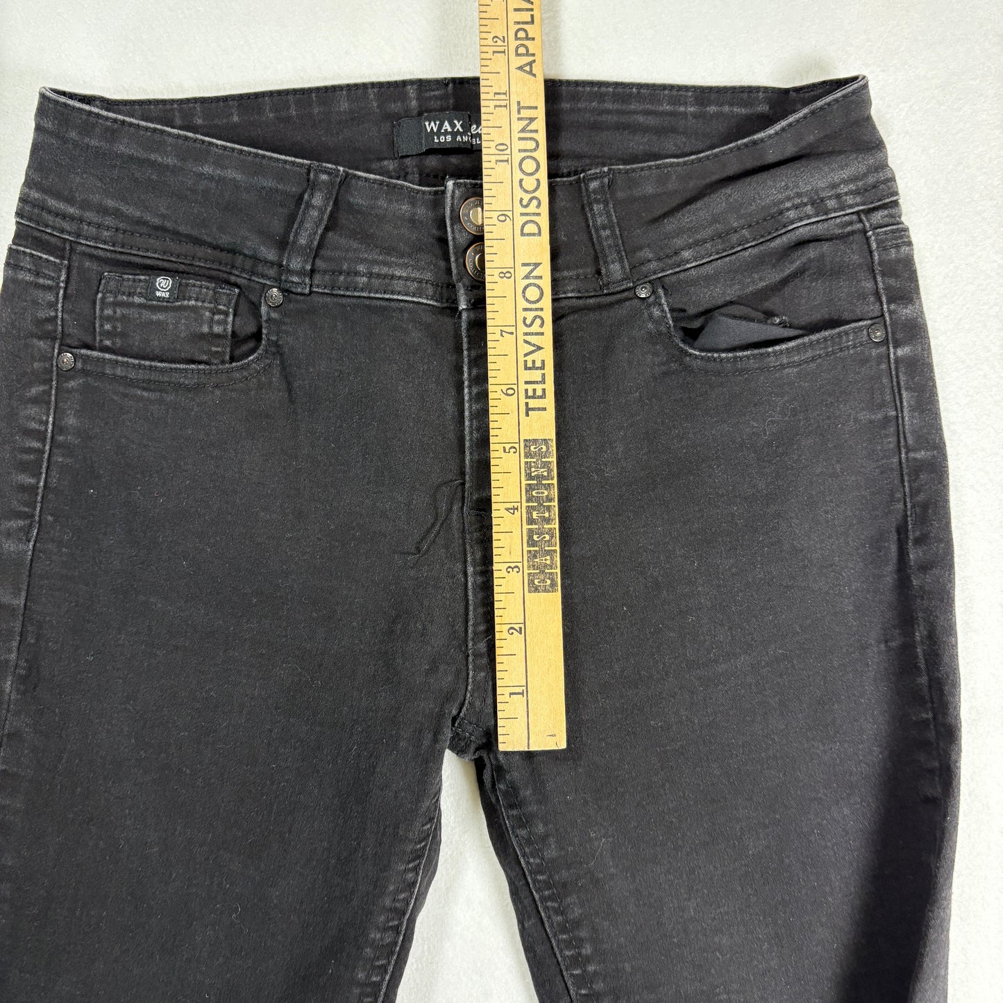 Wax Jean Womens Jeans 9 Black High Rise Skinny Stretch Denim Y2K Grunge