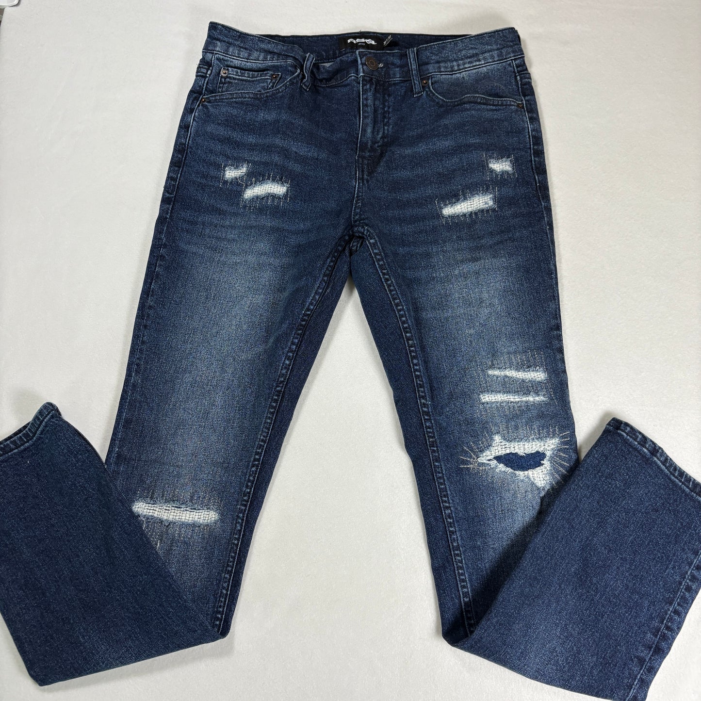 RSQ Mens Jeans 30x32 Skinny Fit Dark Wash Stretch Denim Y2K Vintage