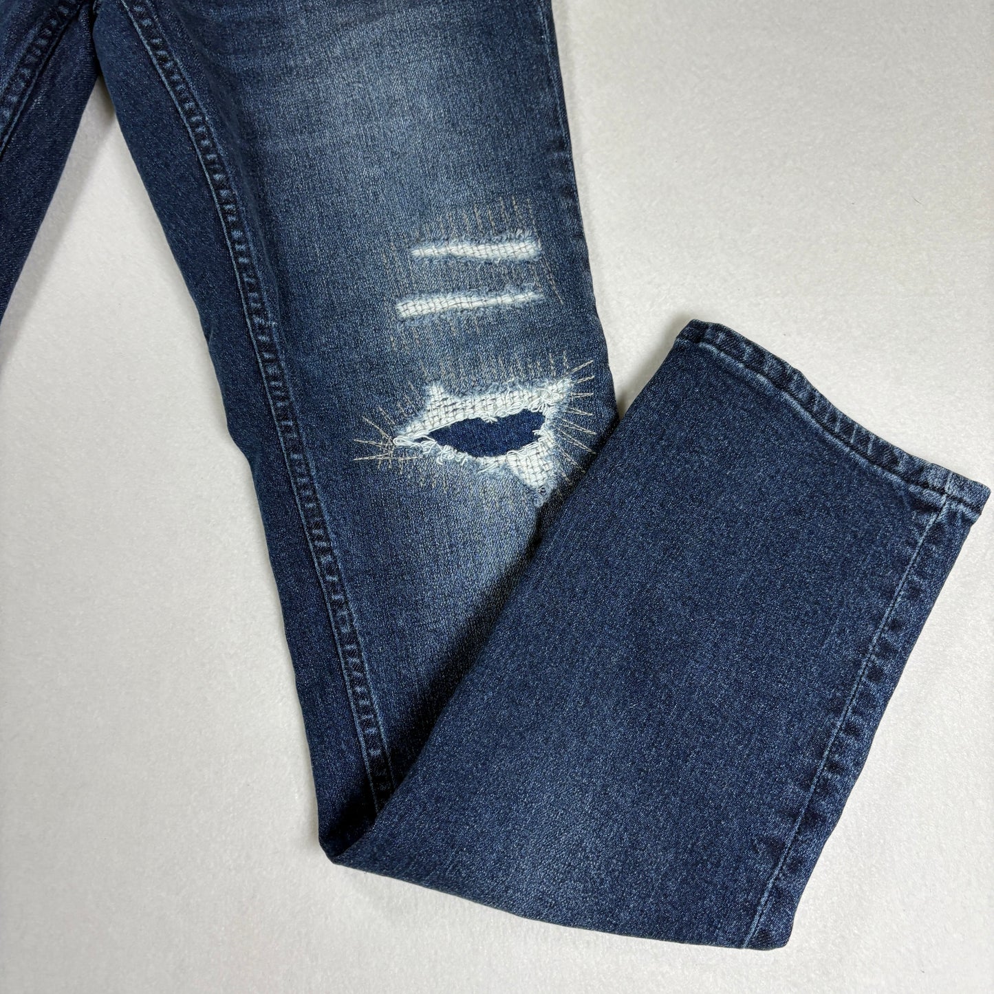 RSQ Mens Jeans 30x32 Skinny Fit Dark Wash Stretch Denim Y2K Vintage