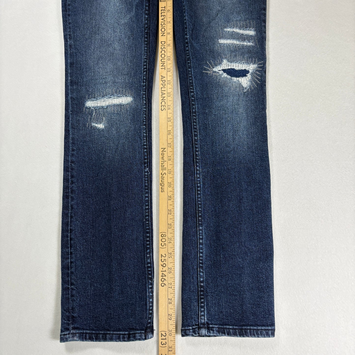 RSQ Mens Jeans 30x32 Skinny Fit Dark Wash Stretch Denim Y2K Vintage