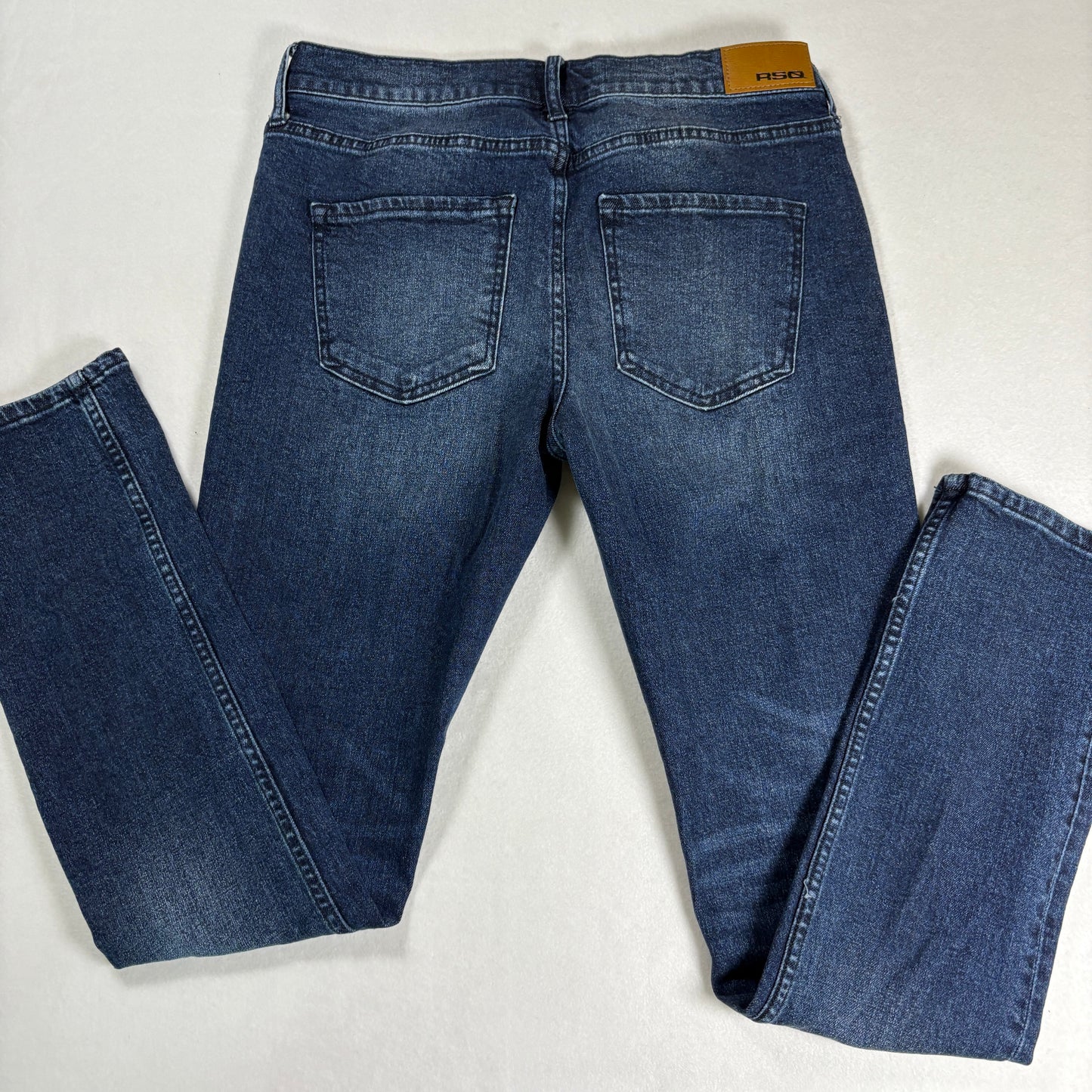 RSQ Mens Jeans 30x32 Skinny Fit Dark Wash Stretch Denim Y2K Vintage