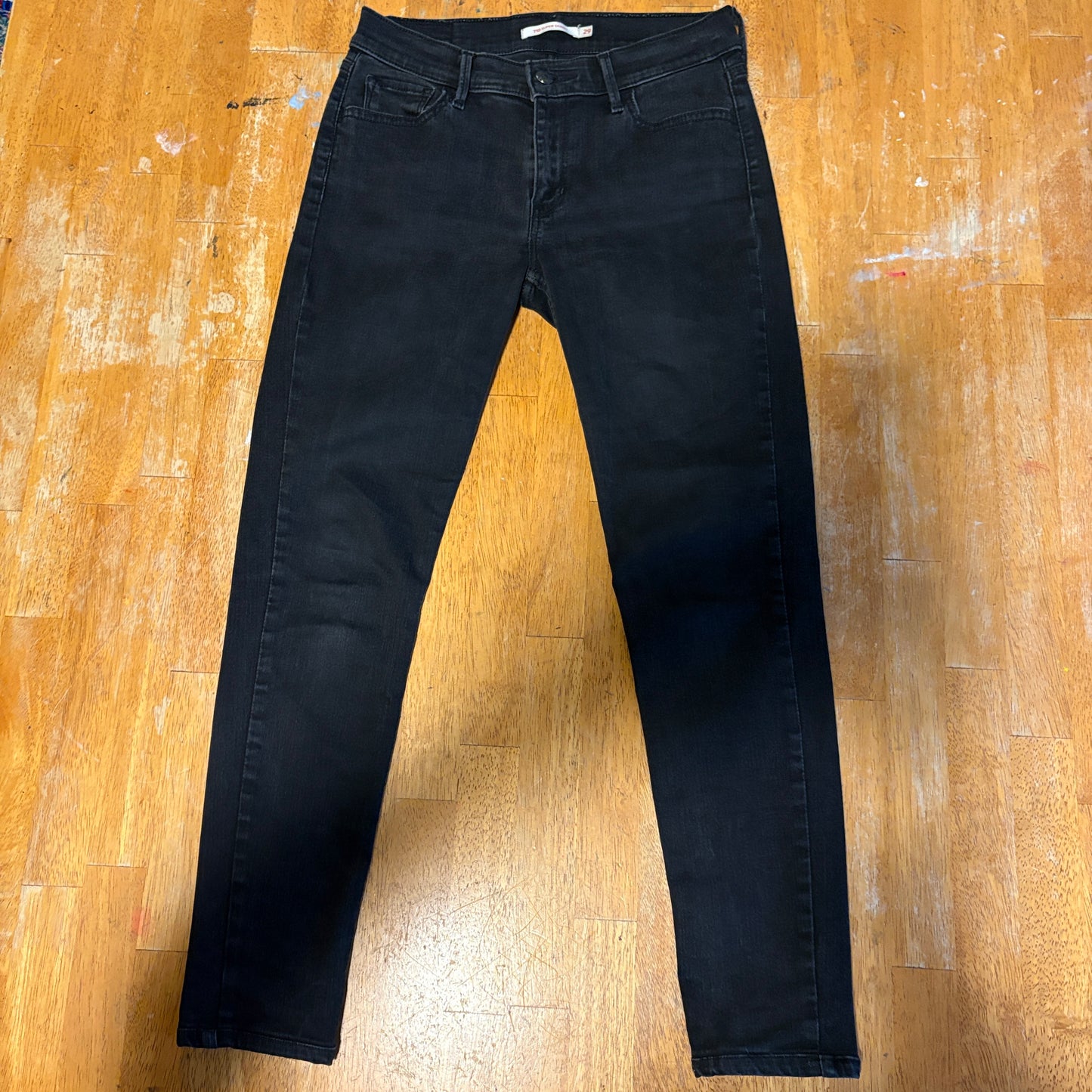 Super Skinny Jeans Womens Levis 710 Tag 29 Fits Like 27x26 Black Stretch