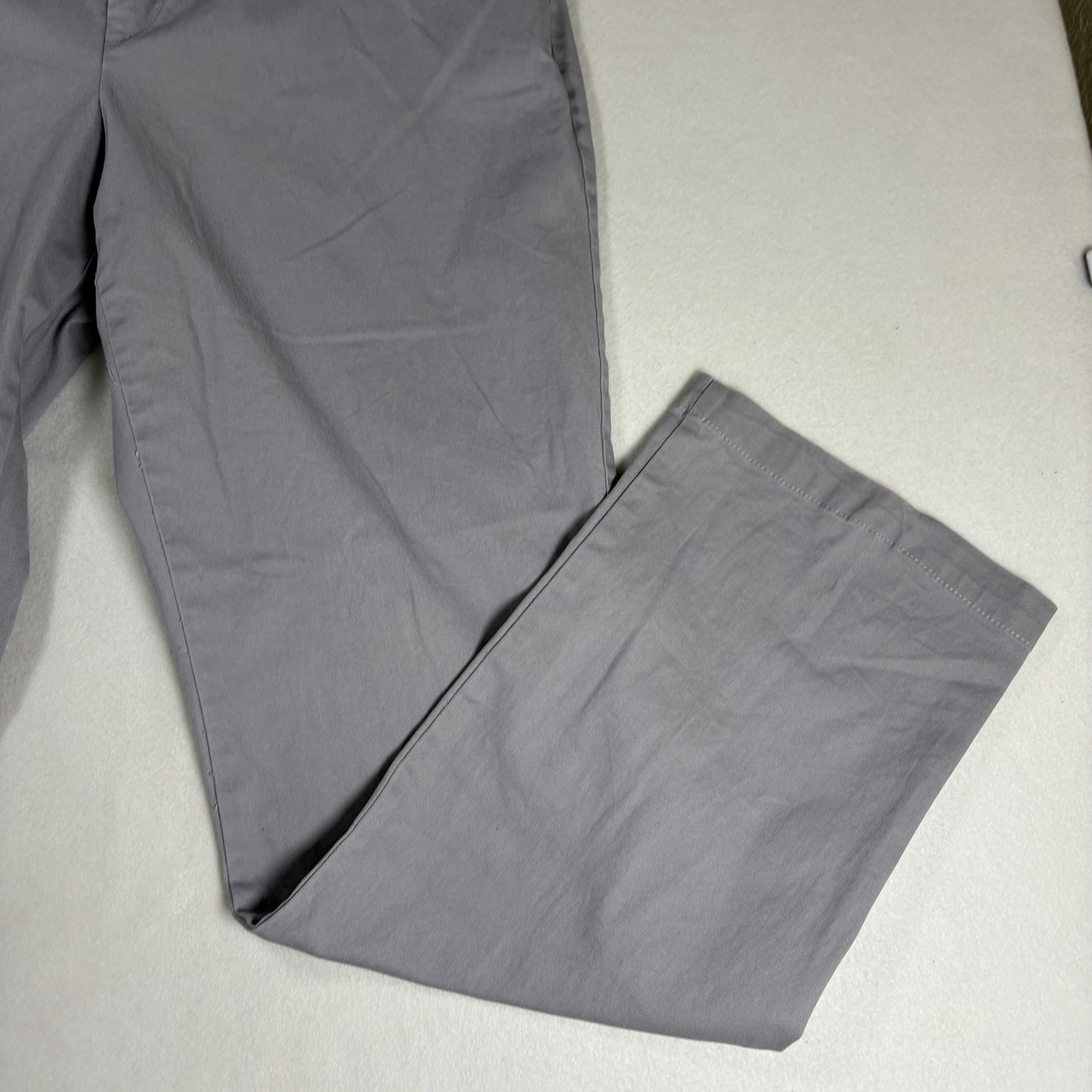 Gloria Vanderbilt Womens Pants 14 Gray Classic Fit Stretch Chino Casual