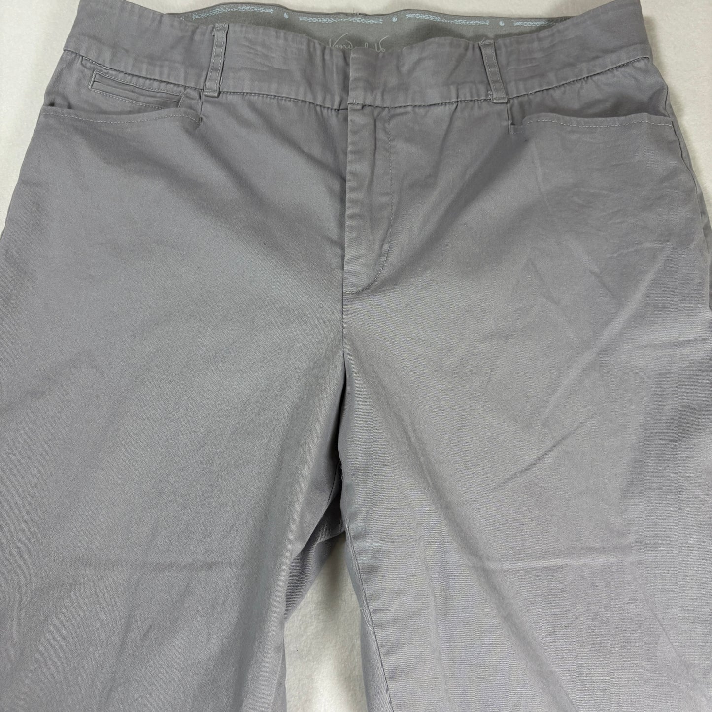 Gloria Vanderbilt Womens Pants 14 Gray Classic Fit Stretch Chino Casual