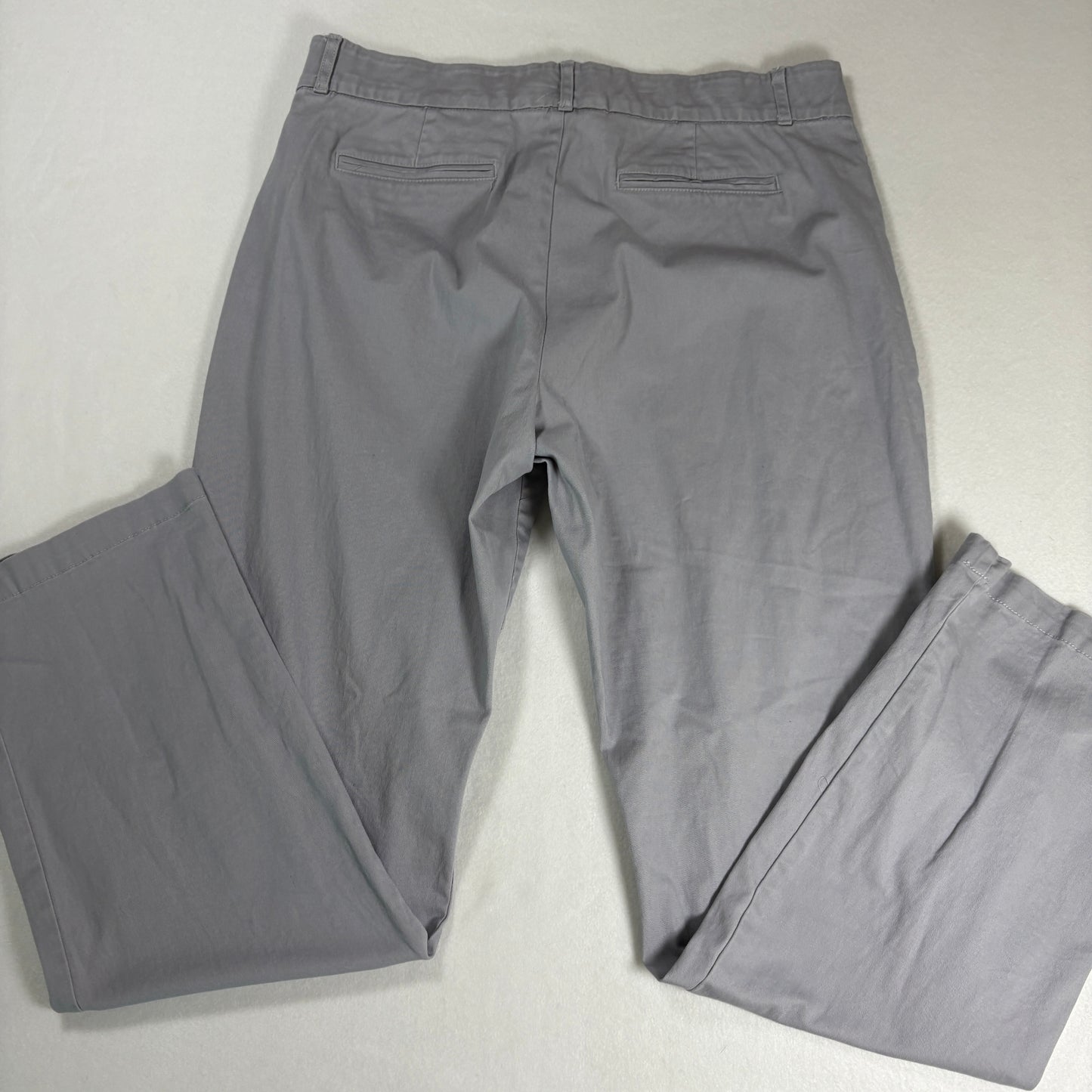 Gloria Vanderbilt Womens Pants 14 Gray Classic Fit Stretch Chino Casual