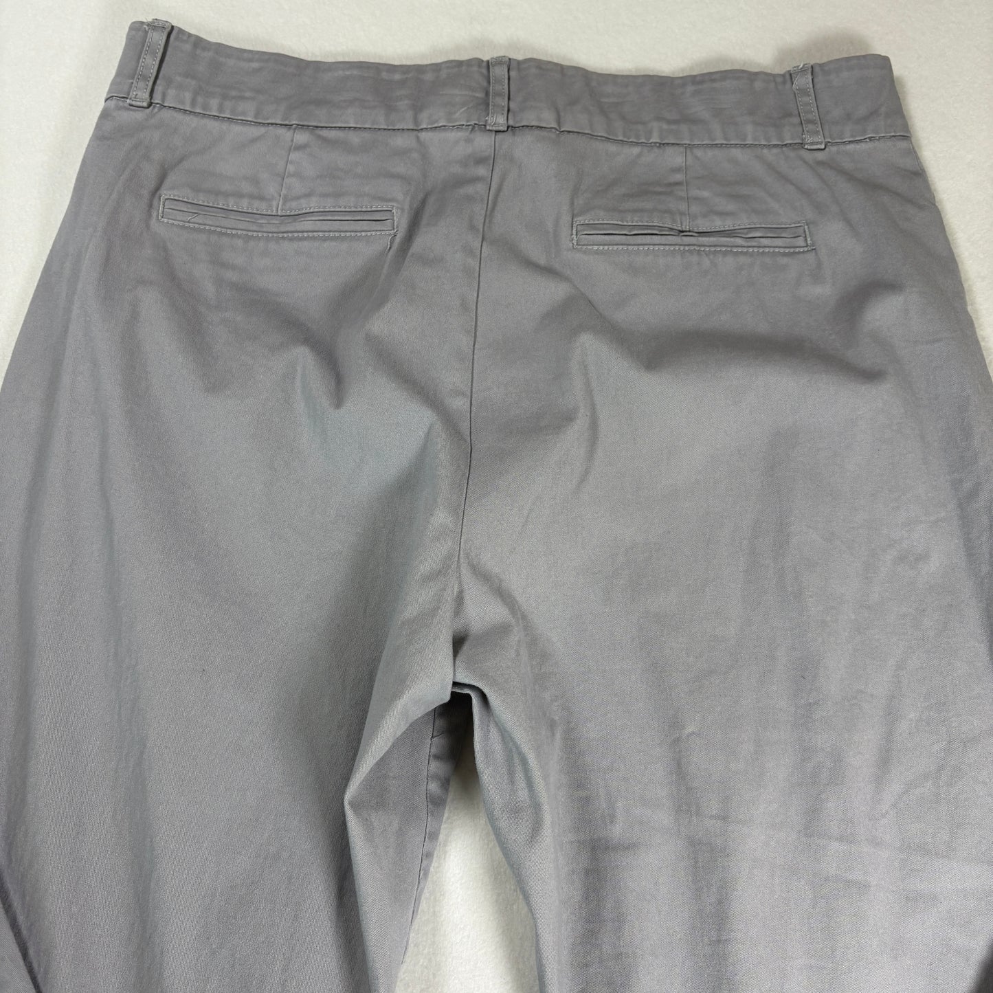 Gloria Vanderbilt Womens Pants 14 Gray Classic Fit Stretch Chino Casual