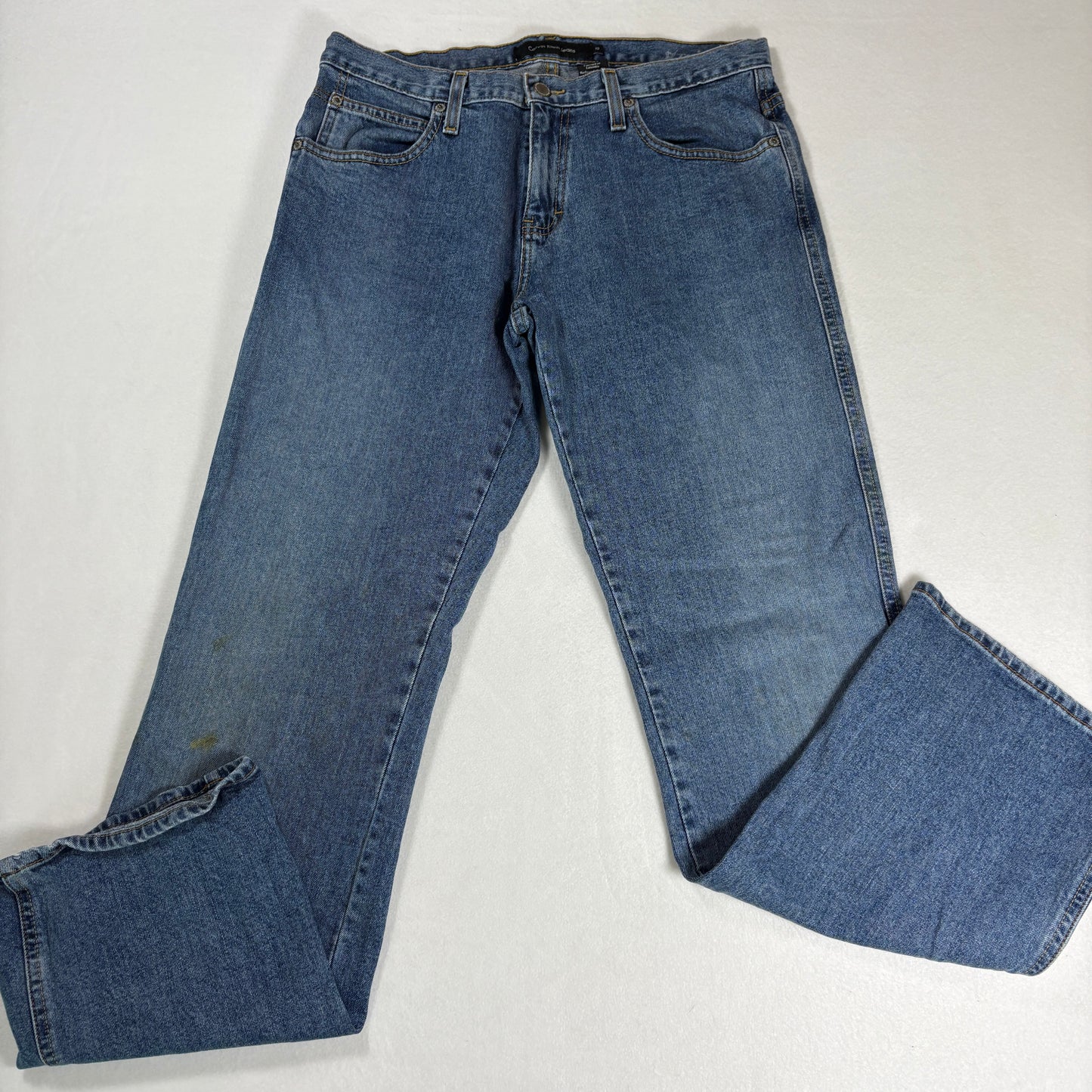 Calvin Klein Womens Jeans Sz 10 Blue Y2K 90s High Rise Straight Denim Vintage