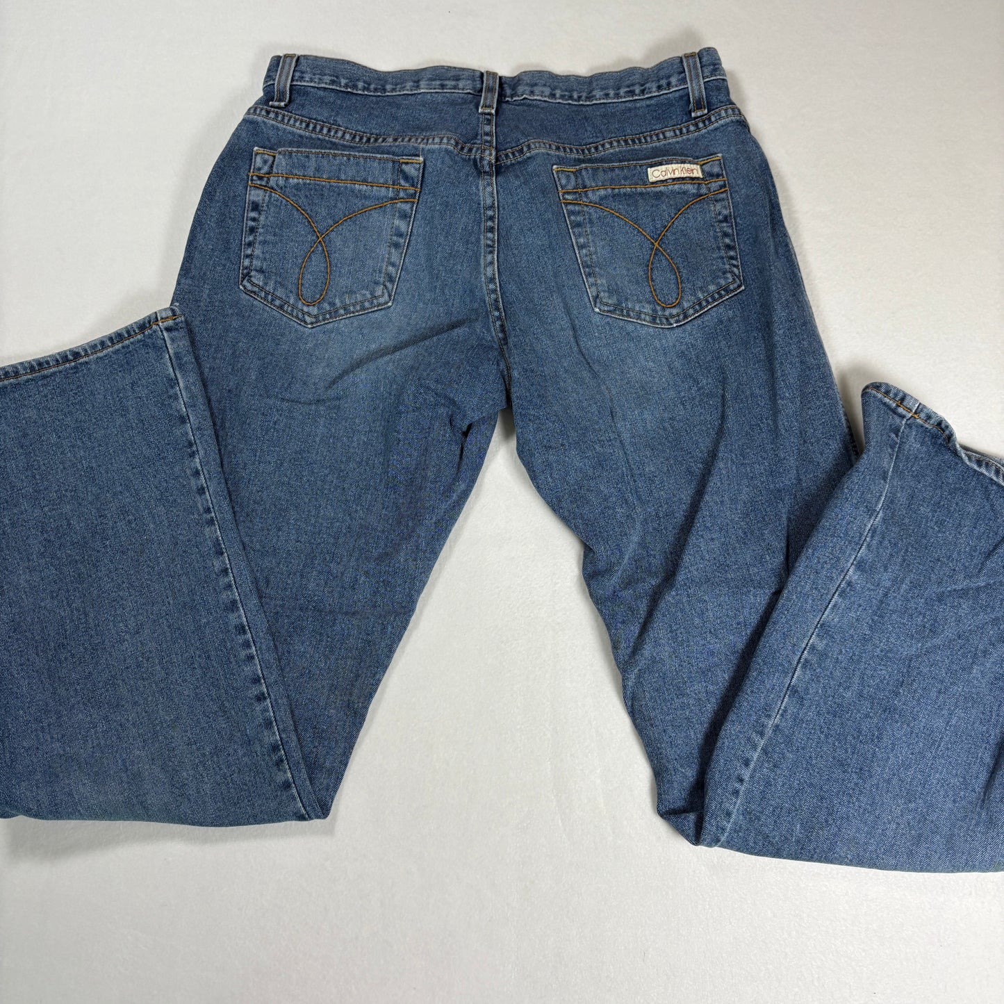 Calvin Klein Womens Jeans 10 Straight Leg High Rise Blue Denim Vintage Y2K