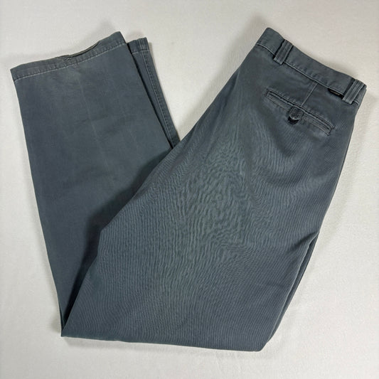 Dockers Mens Khakis Pants 36x34 Gray Classic Fit 100% Cotton Chino