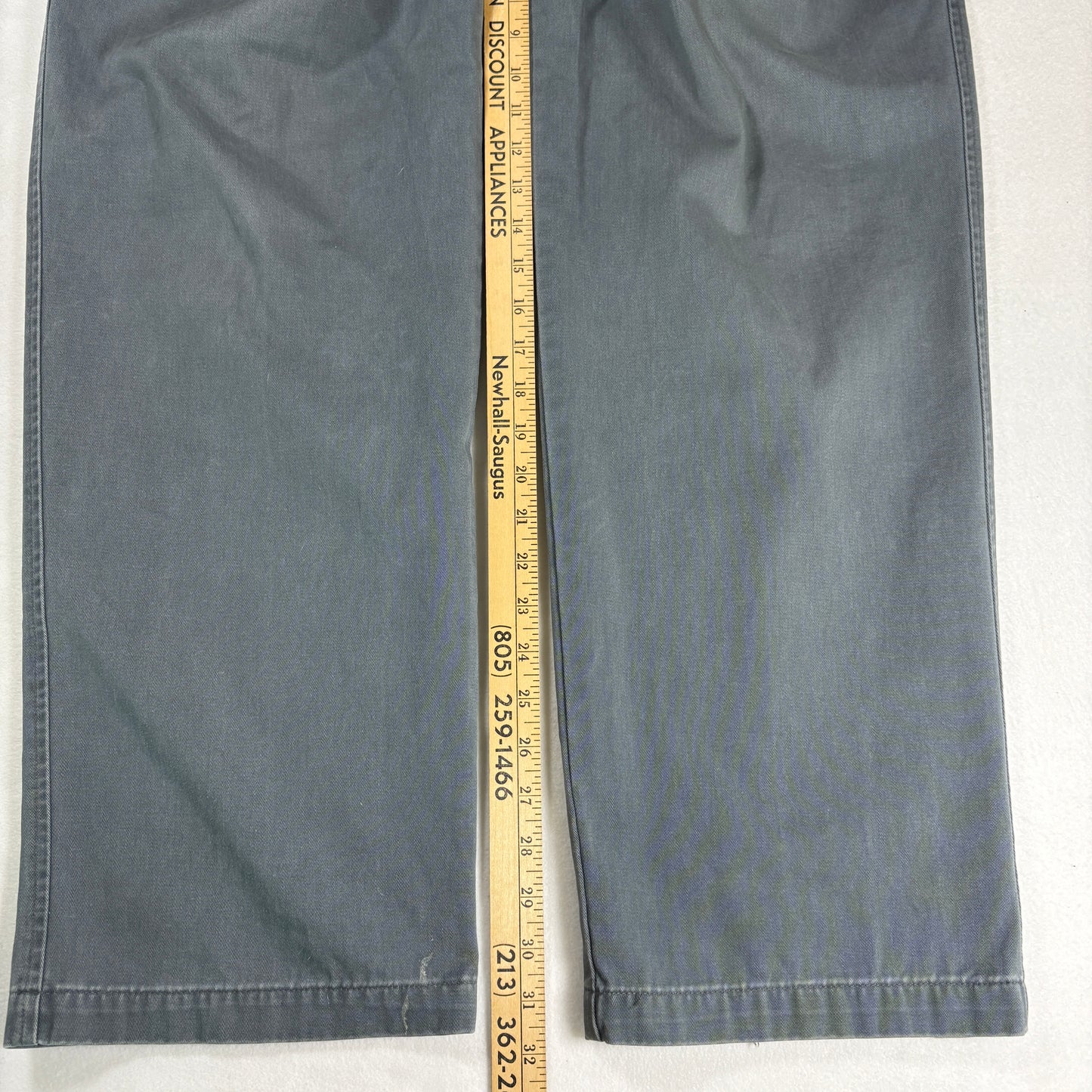 Dockers Mens Khakis Pants 36x34 Gray Classic Fit 100% Cotton Chino