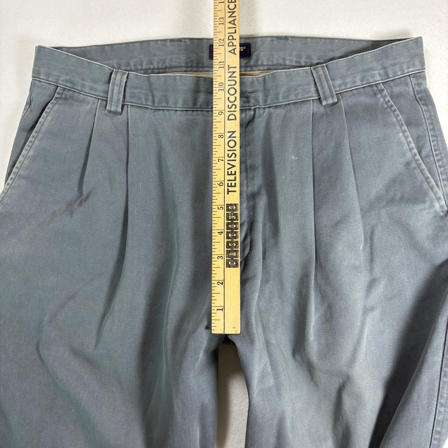 Dockers Mens Khakis Pants 36x34 Gray Classic Fit 100% Cotton Chino