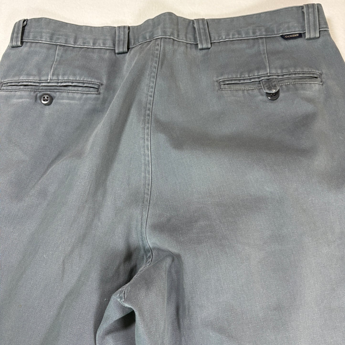 Dockers Mens Khakis Pants 36x34 Gray Classic Fit 100% Cotton Chino