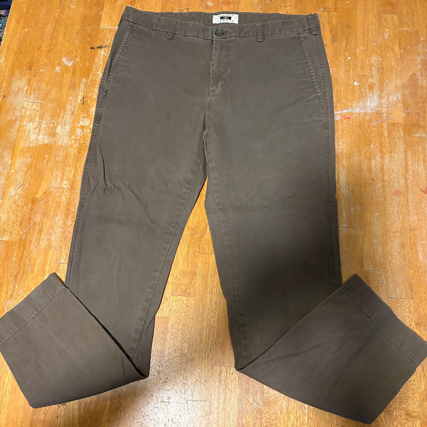 Chino Pants Straight Stretch Casual Workwear Joseph Abboud 36x34 Fits Like 36X32