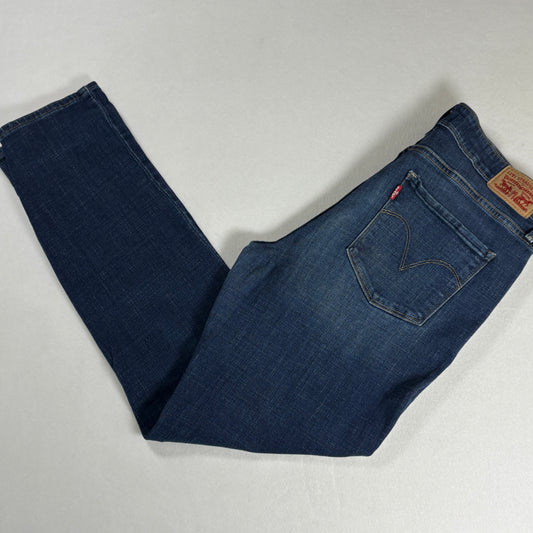 Levis Womens Jeans Sz 12 Blue Mid Rise Skinny Stretch Denim Y2K 90s Vintage Look