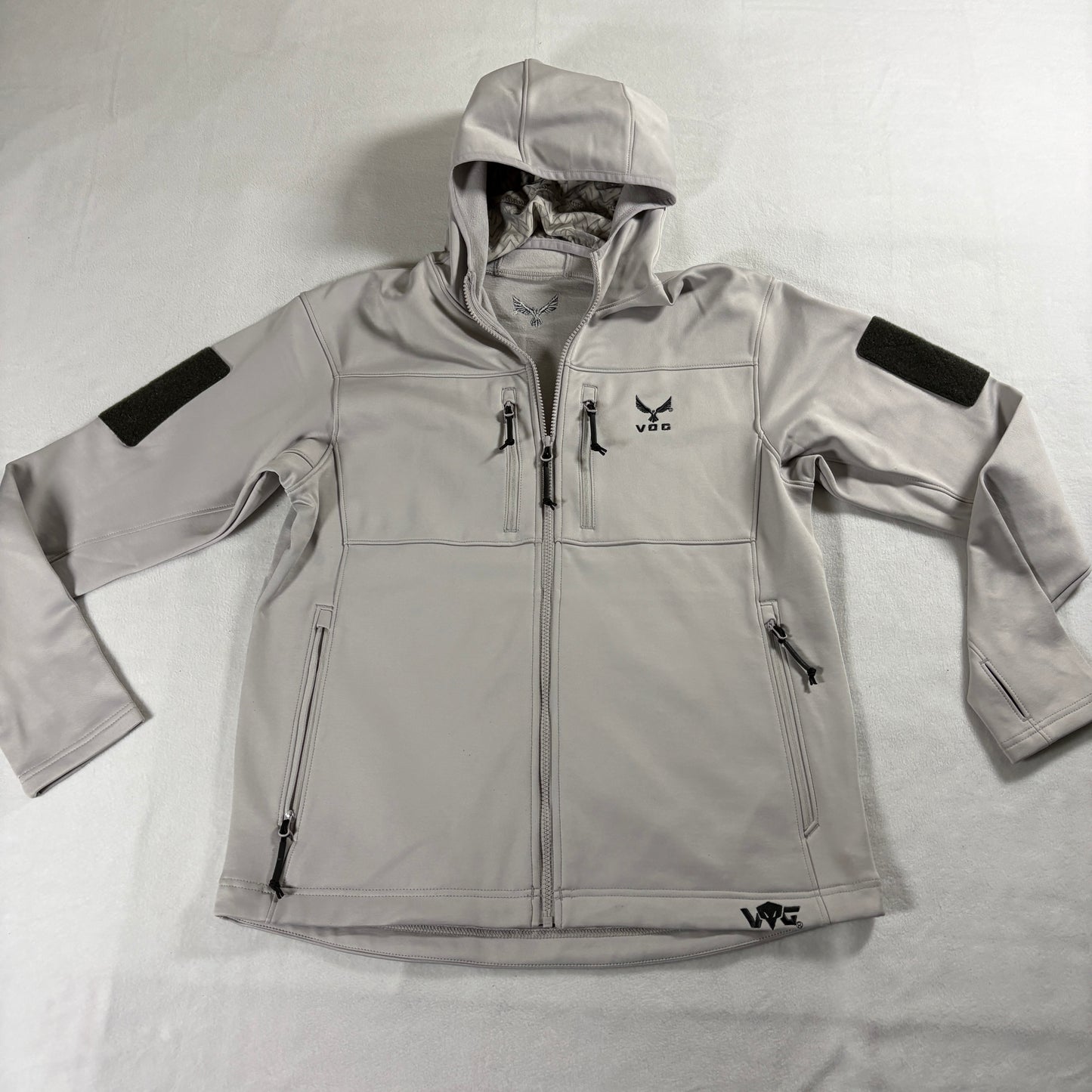 VOG Tactical Softshell Jacket Mens Medium Hooded Stretch Outdoor Military