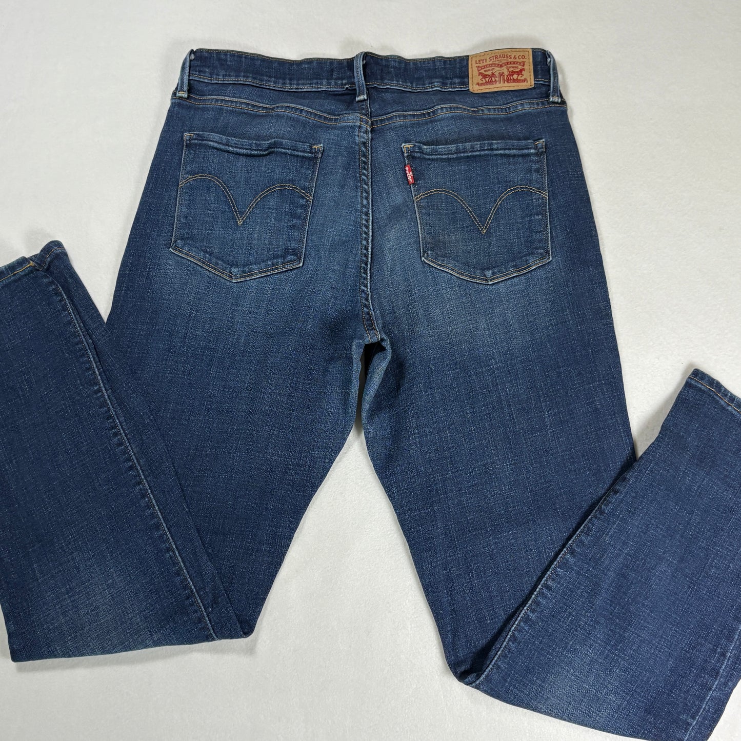 Levis Womens Jeans Sz 12 Blue Mid Rise Skinny Stretch Denim Y2K 90s Vintage Look