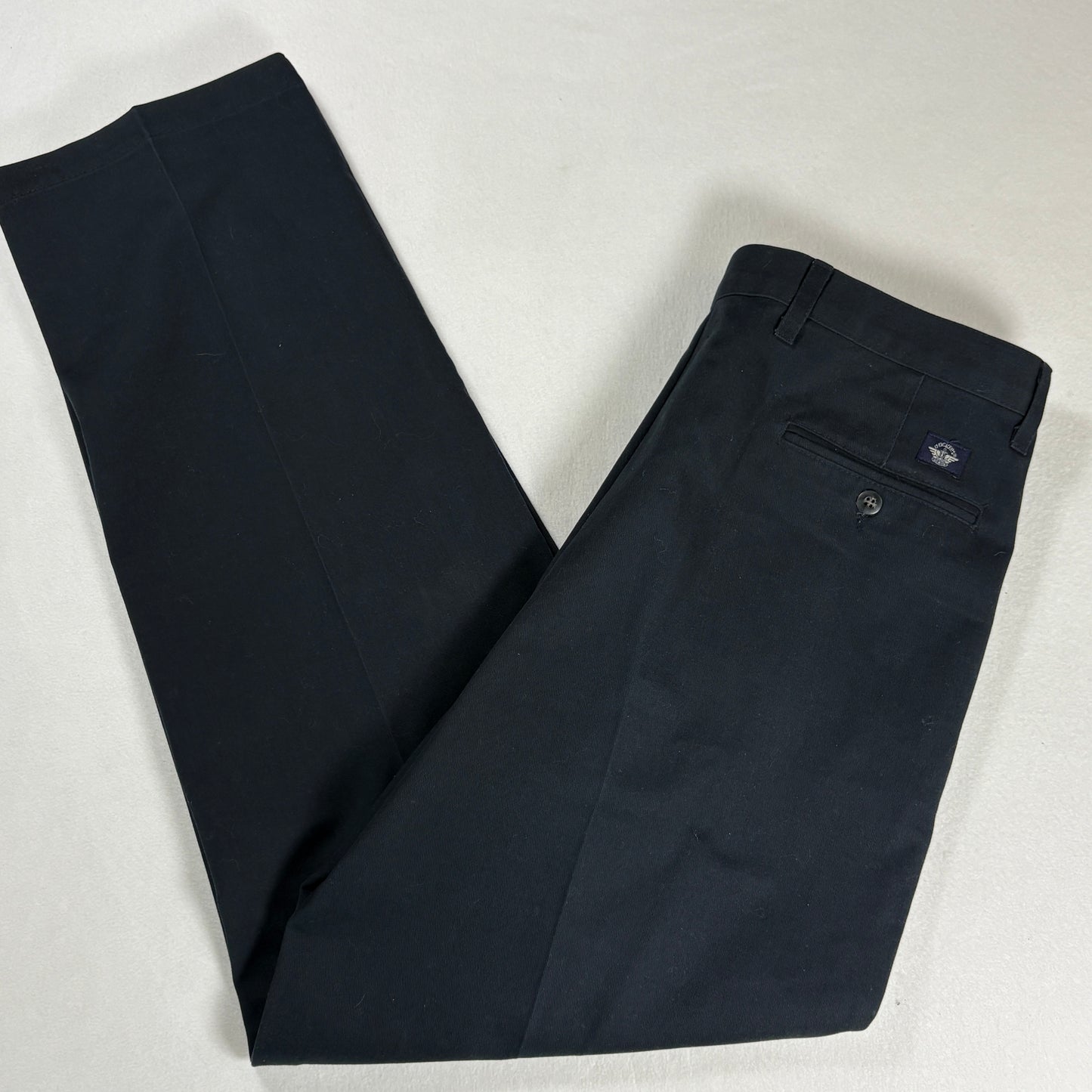 Dockers Mens Pants W36 L34 Black Pleated Twill Classic Fit Made USA Vintage