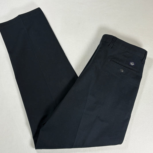 Dockers Mens Pants W36 L34 Black Pleated Twill Classic Fit Made USA Vintage