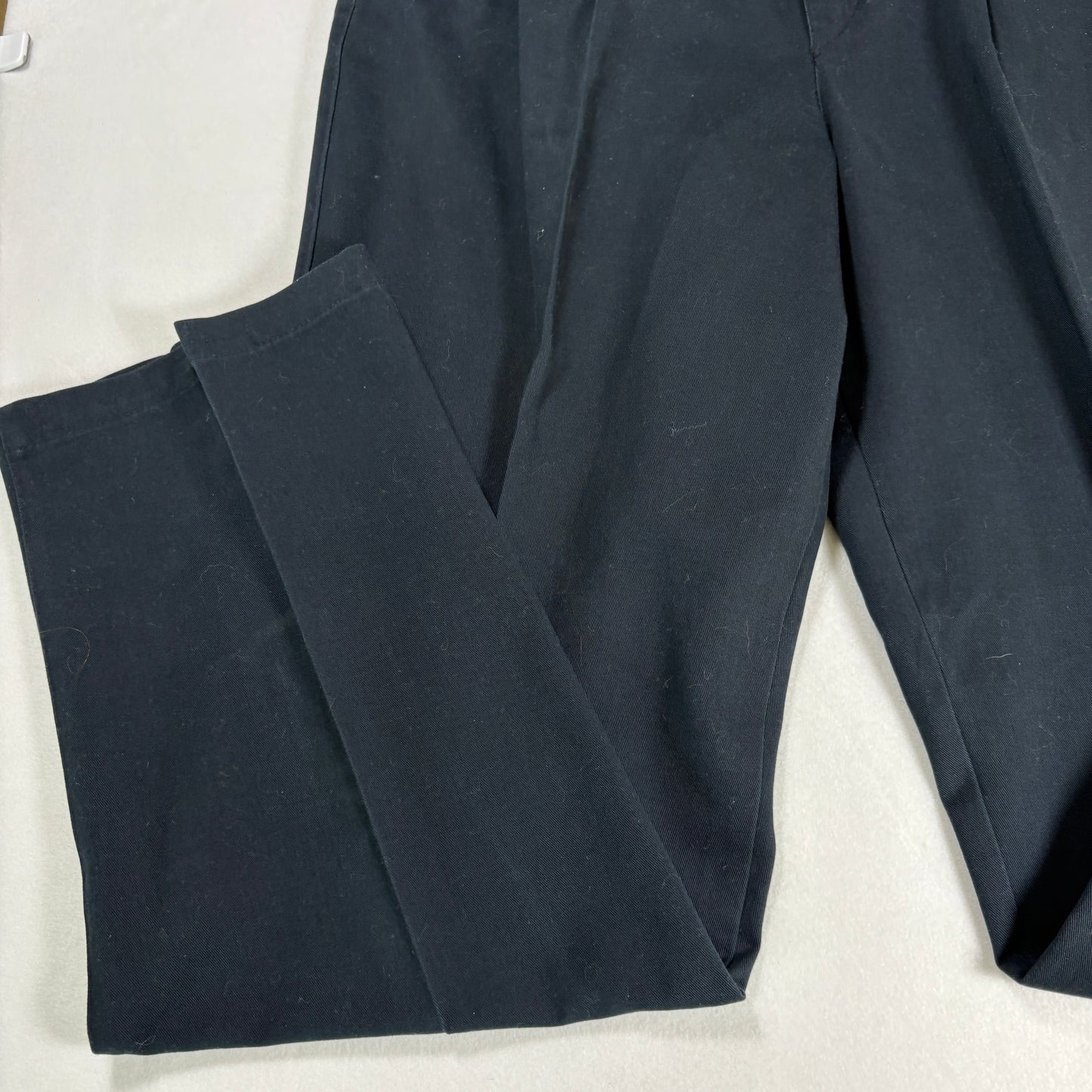 Dockers Mens Pants W36 L34 Black Pleated Twill Classic Fit Made USA Vintage