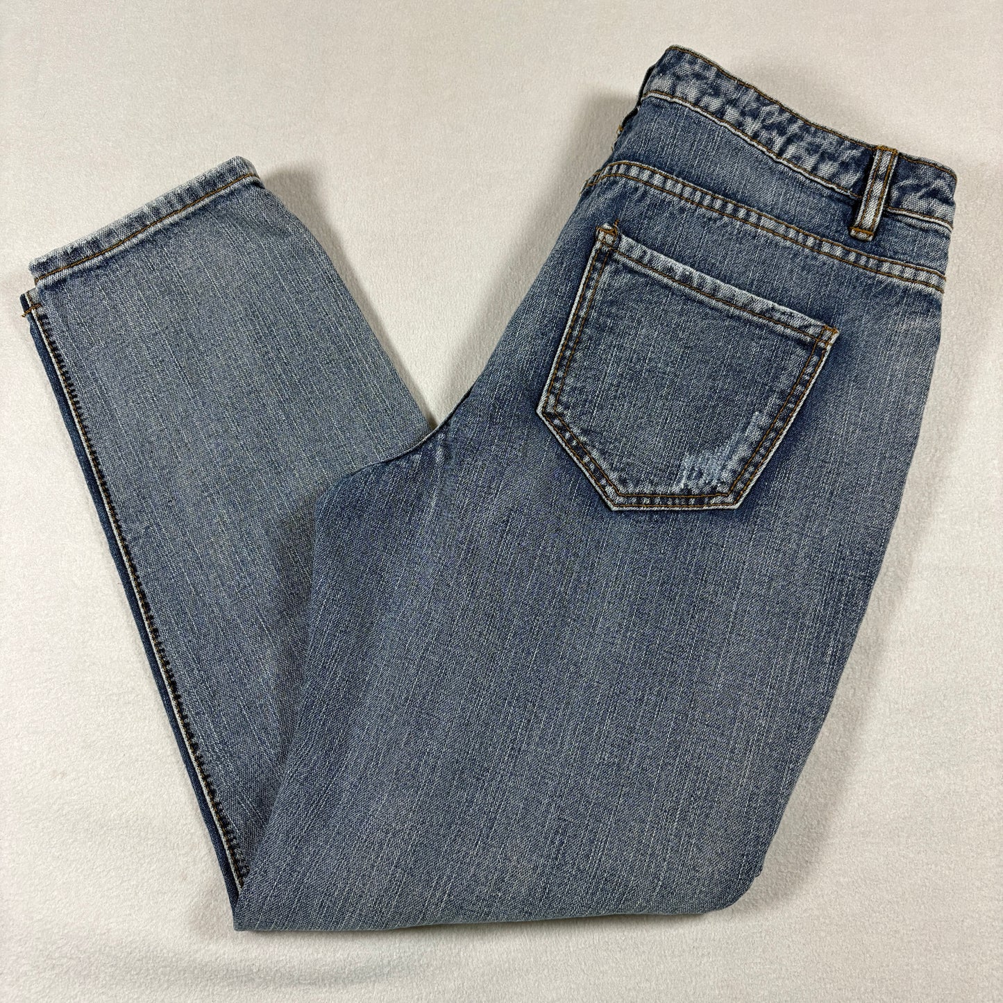 Refuge Womens Distressed Ripped Button Fly Jeans Size 10 Blue Y2K Grunge Denim