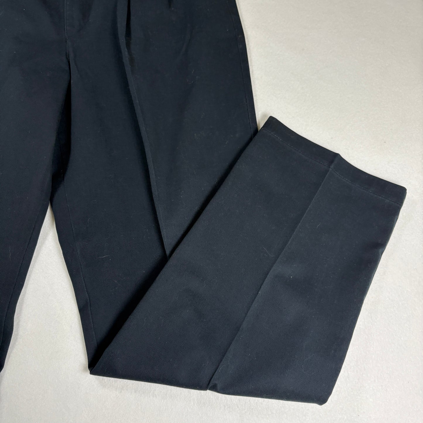Dockers Mens Pants W36 L34 Black Pleated Twill Classic Fit Made USA Vintage