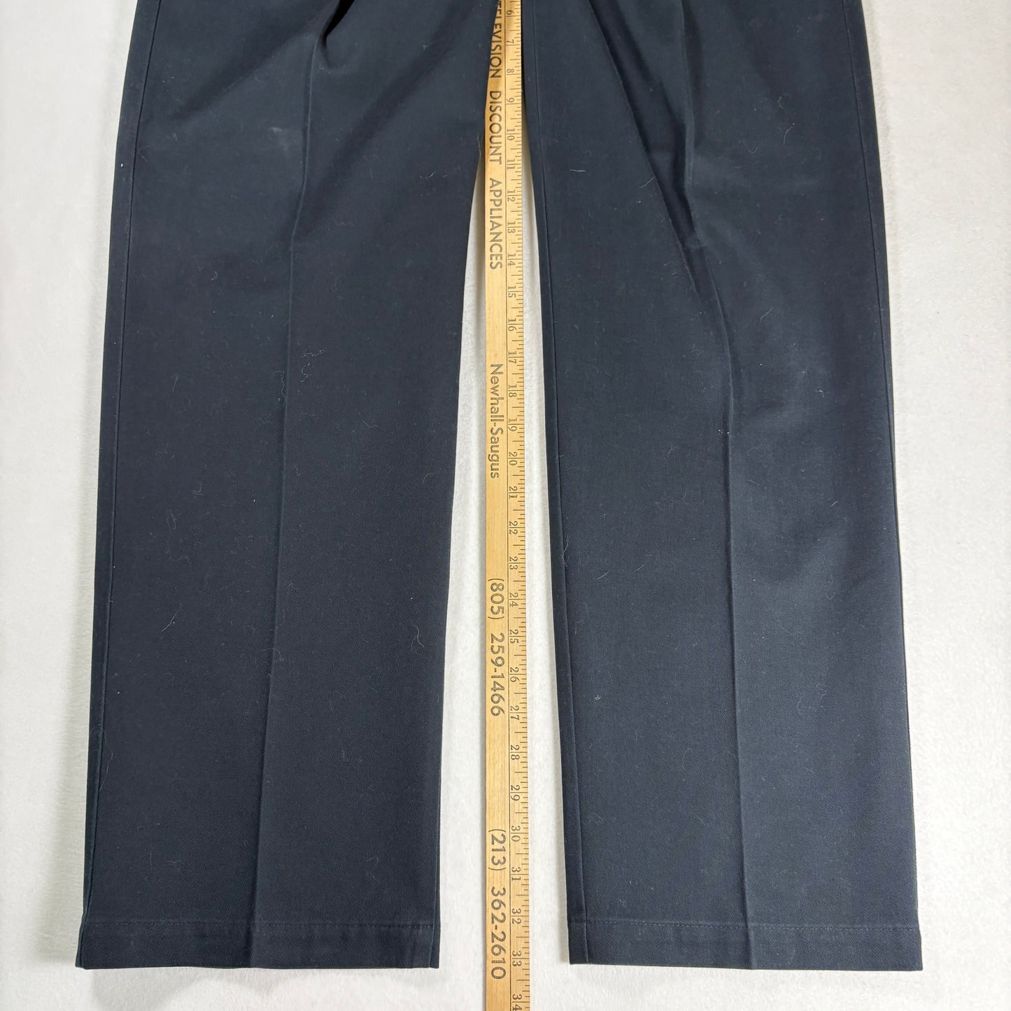 Dockers Mens Pants W36 L34 Black Pleated Twill Classic Fit Made USA Vintage