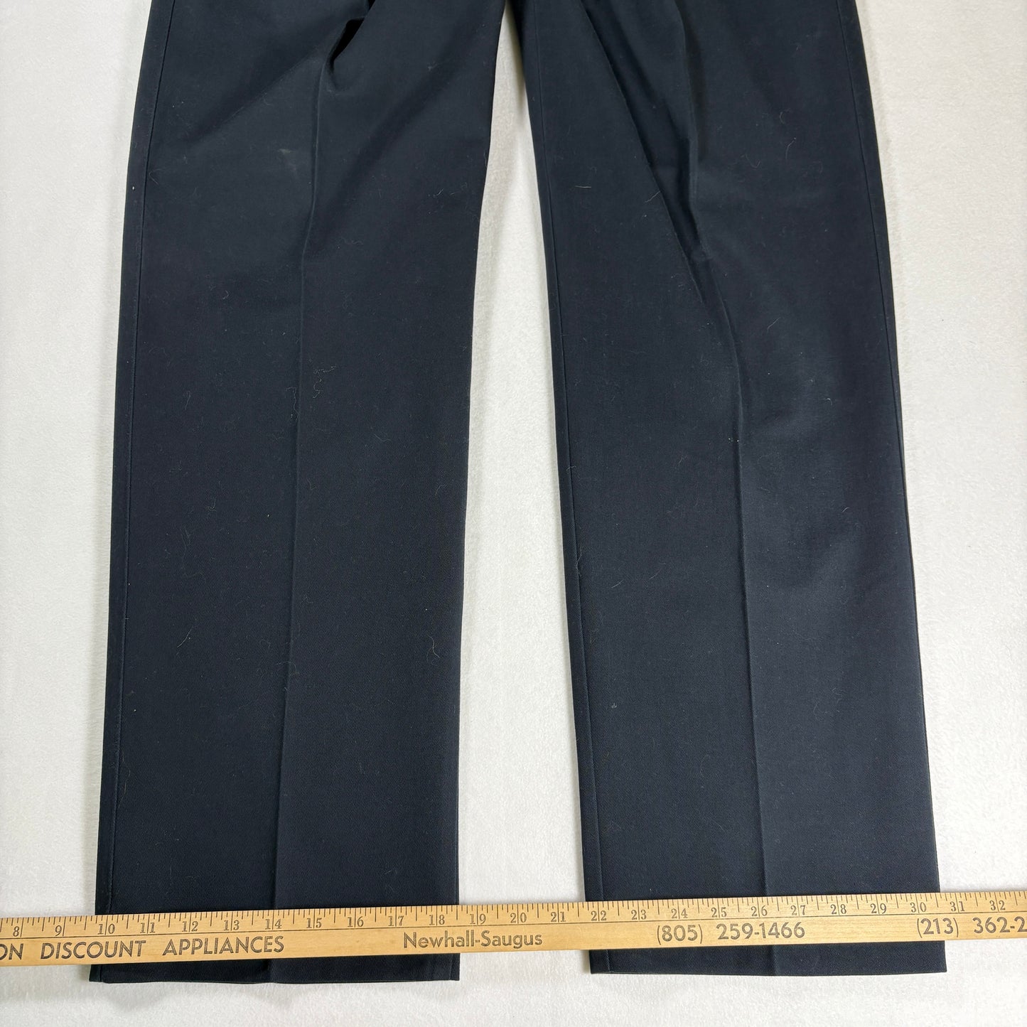 Dockers Mens Pants W36 L34 Black Pleated Twill Classic Fit Made USA Vintage