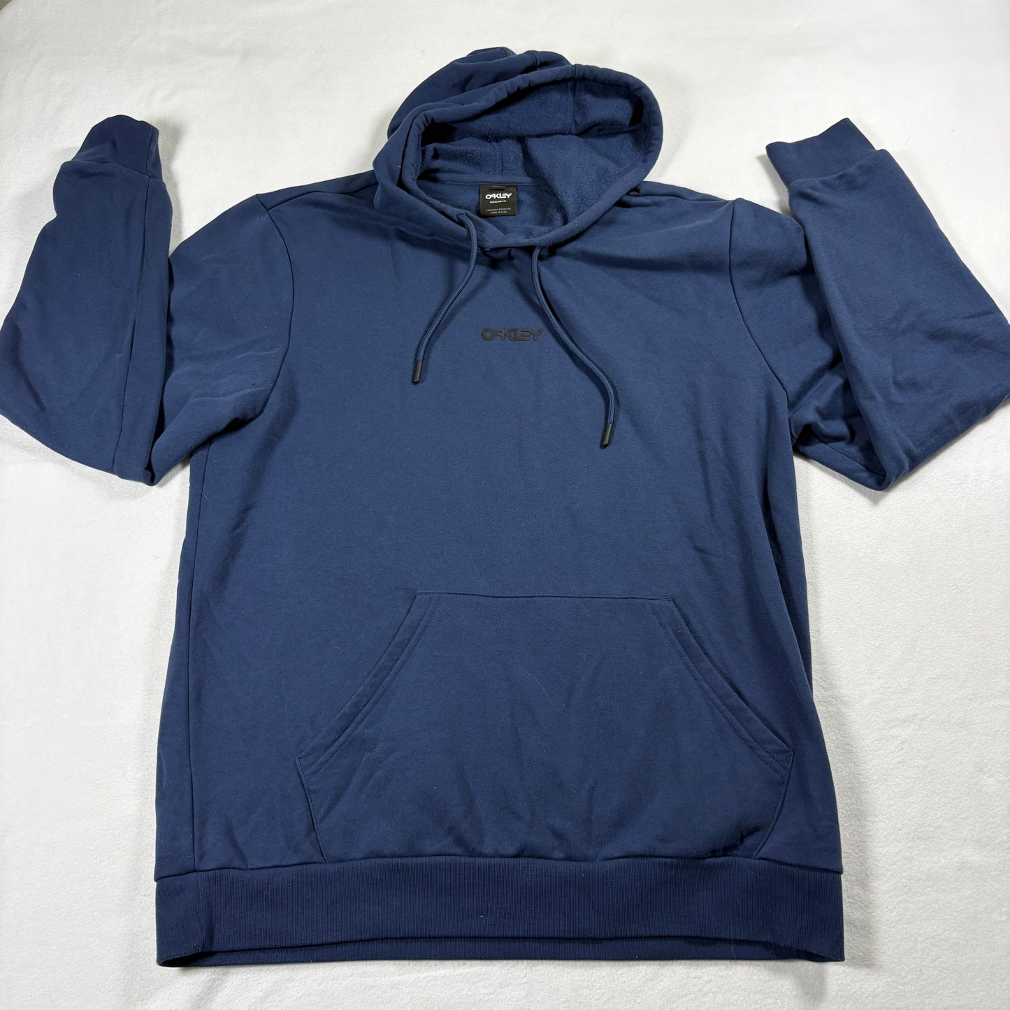 Oakley Mens Hoodie Medium Blue Regular Fit Pullover Sweatshirt Fleece Casual