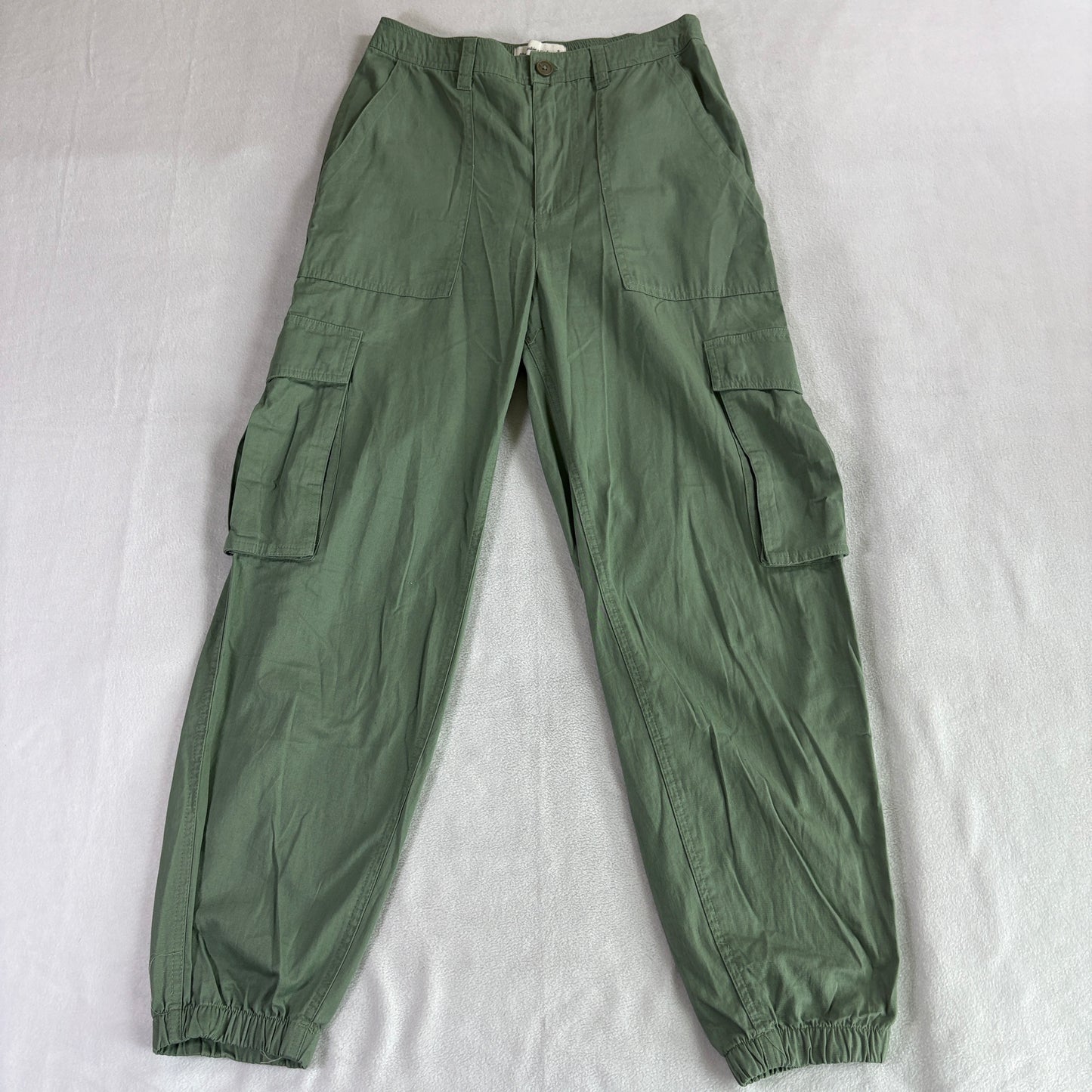 Cargo Jogger Pants Military Utility Abercrombie Green Small Fits Like 26X27