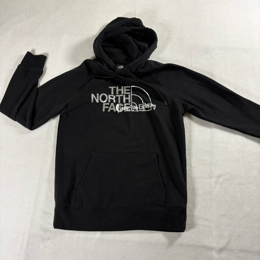 The North Face Hoodie Womens Small Black Logo Pullover Outdoor Streetwear Casual