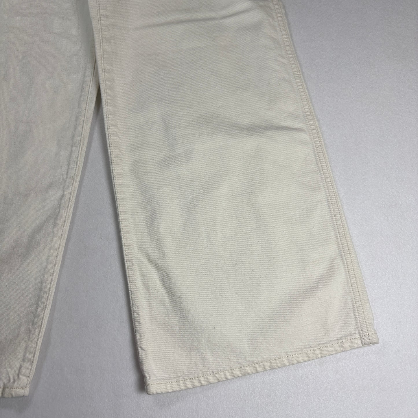 Wrangler Womens Jeans Sz 25 White High Rise Wide Leg Hemp Blend Y2K 90s Vintage