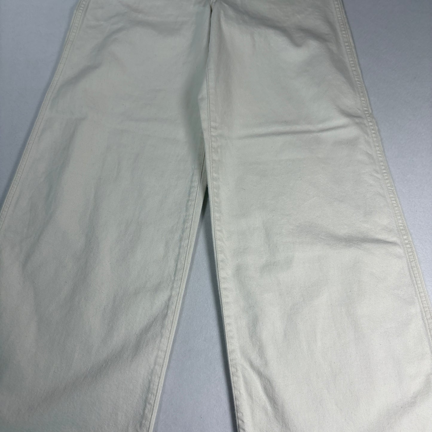 Wrangler Womens Jeans Sz 25 White High Rise Wide Leg Hemp Blend Y2K 90s Vintage