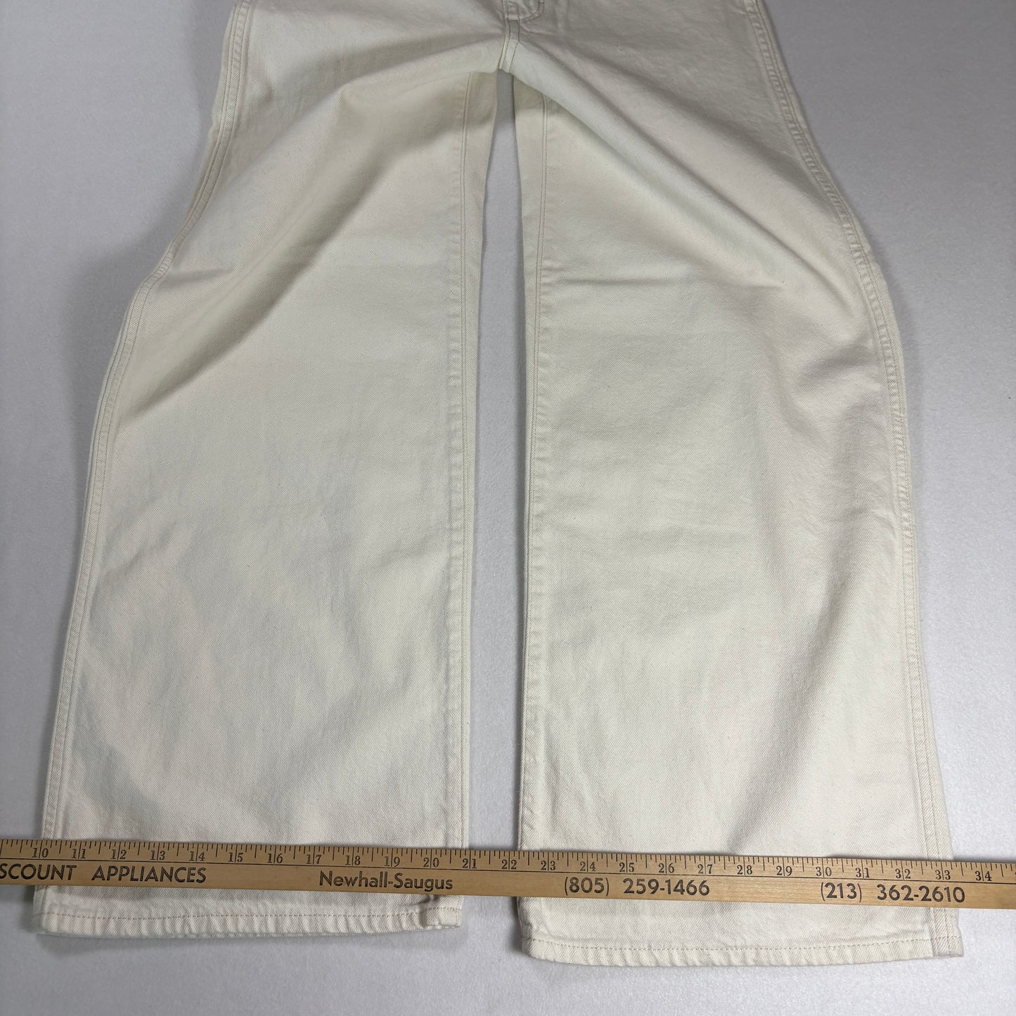 Wrangler Womens Jeans Sz 25 White High Rise Wide Leg Hemp Blend Y2K 90s Vintage