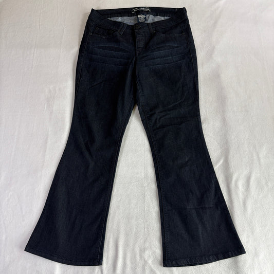Flare Bootcut Jeans Y2K Streetwear Source Of Wisdom Tag 14 Fits Like 33X28