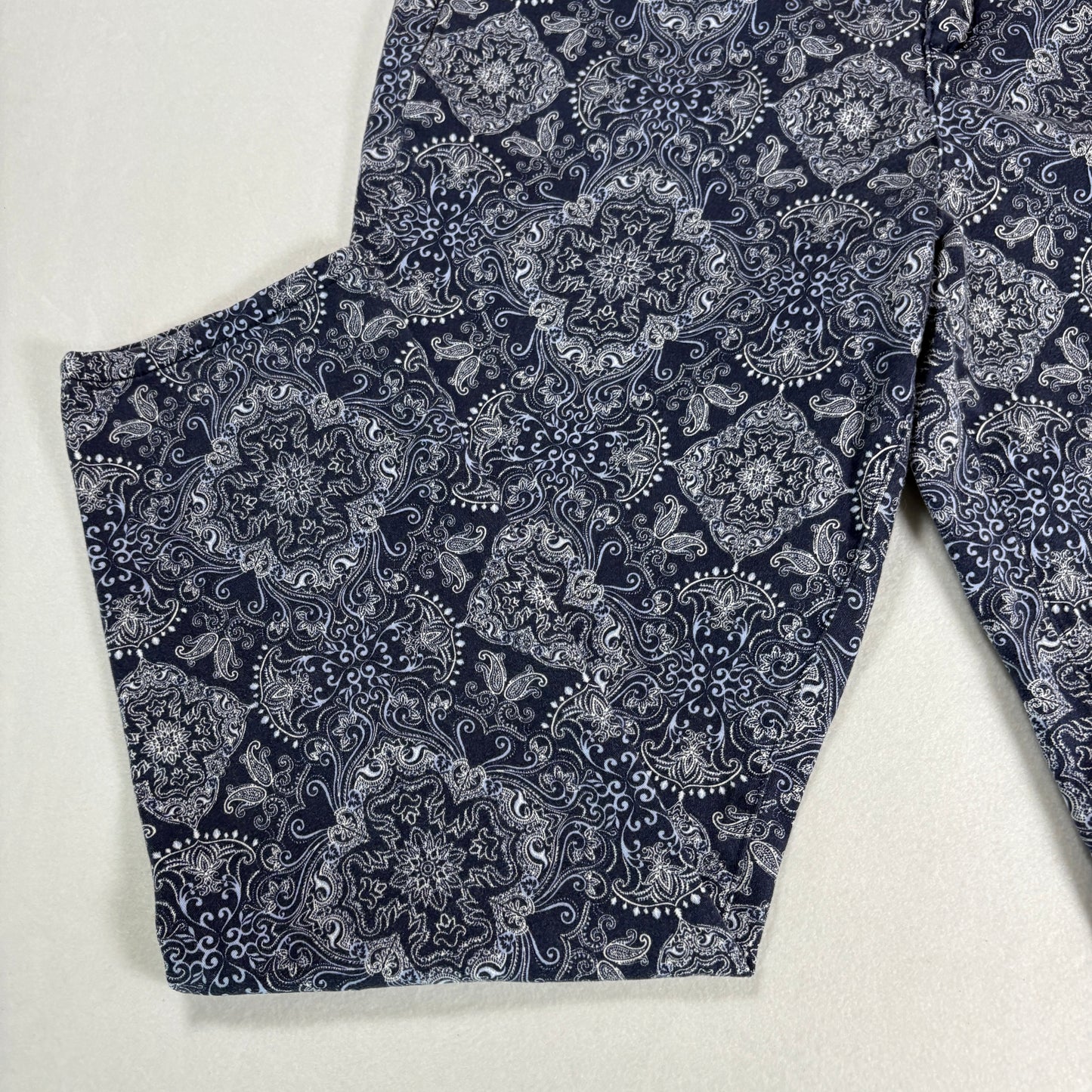 Charter Club Womens Jeans Sz 12 Blue Paisley Print Skinny Ankle Stretch Y2K Boho