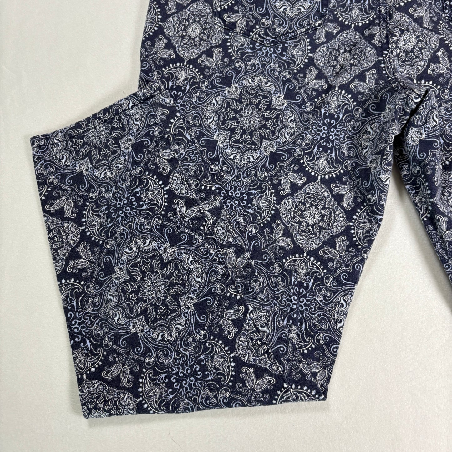 Charter Club Womens Jeans Sz 12 Blue Paisley Print Skinny Ankle Stretch Y2K Boho