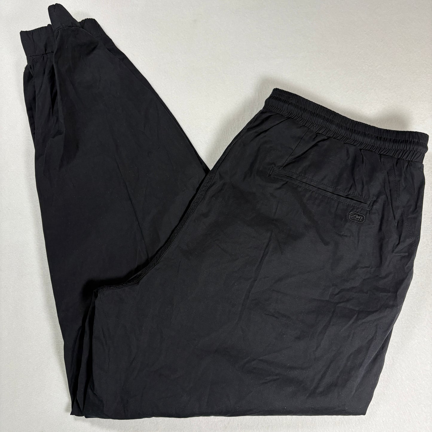 Ecko Unltd Mens Pants Sz 38 Black Nylon Joggers Streetwear Y2K 90s Hip Hop VTG