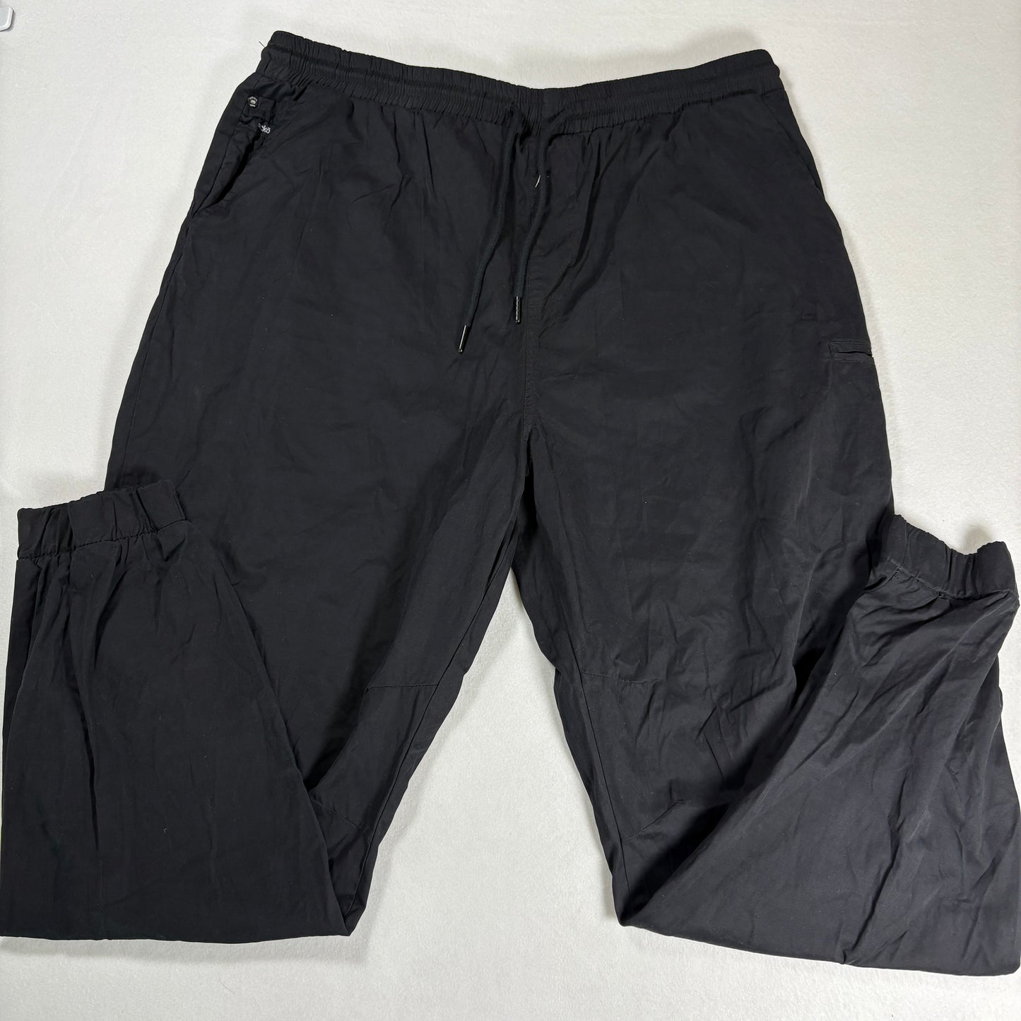 Ecko Unltd Mens Pants Sz 38 Black Nylon Joggers Streetwear Y2K 90s Hip Hop VTG