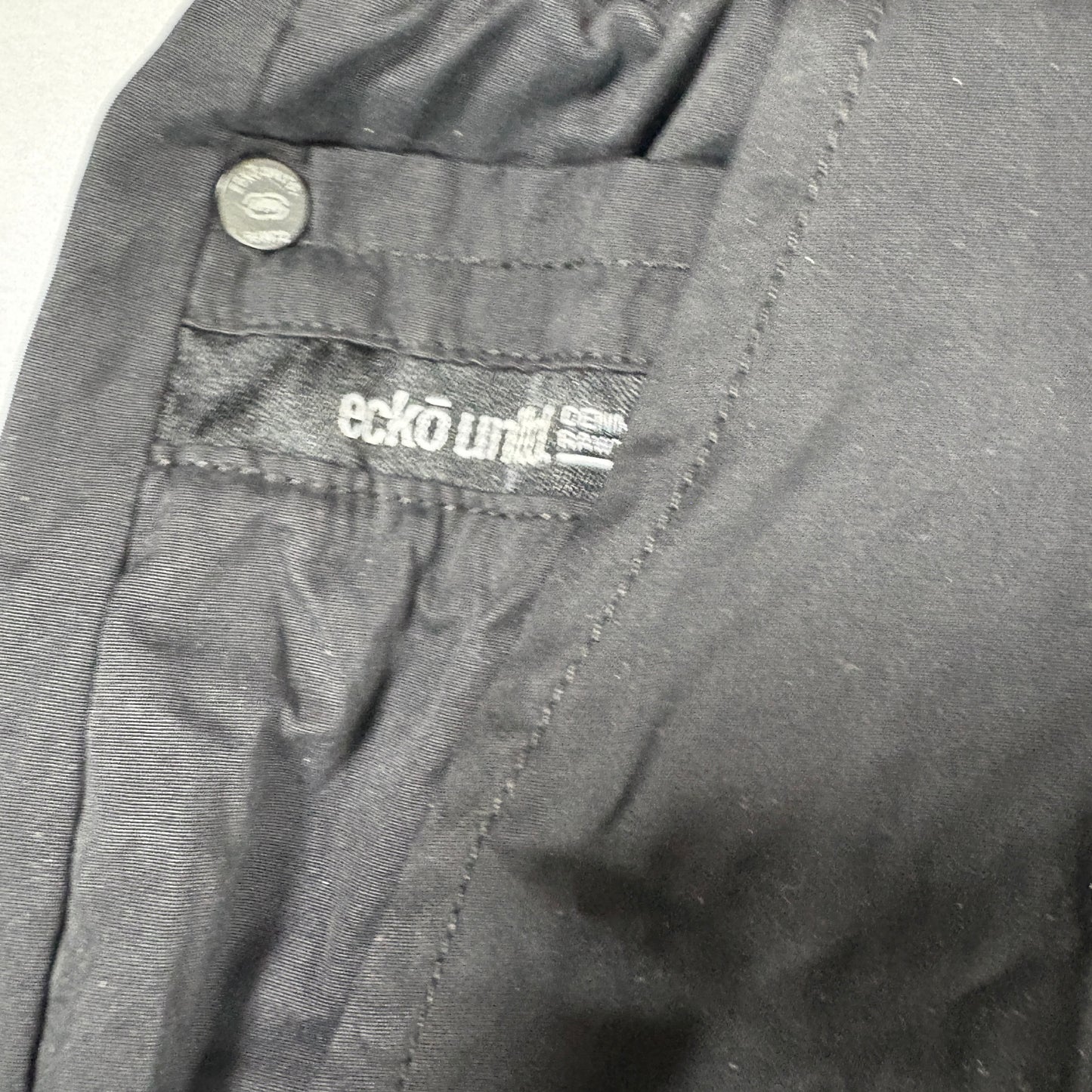 Ecko Unltd Mens Pants Sz 38 Black Nylon Joggers Streetwear Y2K 90s Hip Hop VTG