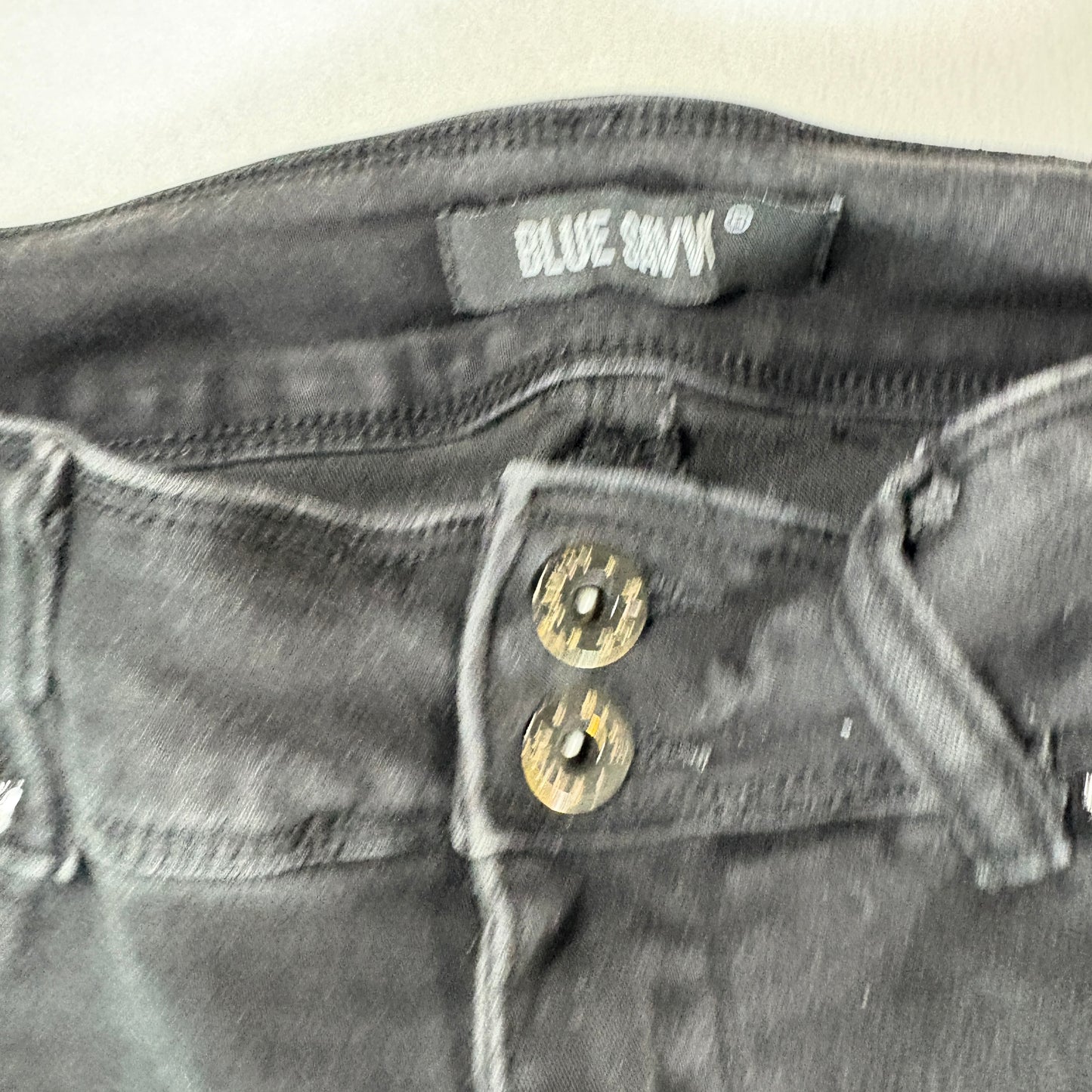 Blue Savin Womens Jeans Sz 13/31 Black High Rise Skinny Stretch Denim Y2K Vintage