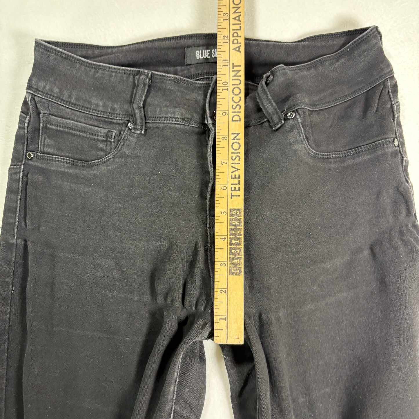 Blue Savin Womens Jeans Sz 13/31 Black High Rise Skinny Stretch Denim Y2K Vintage