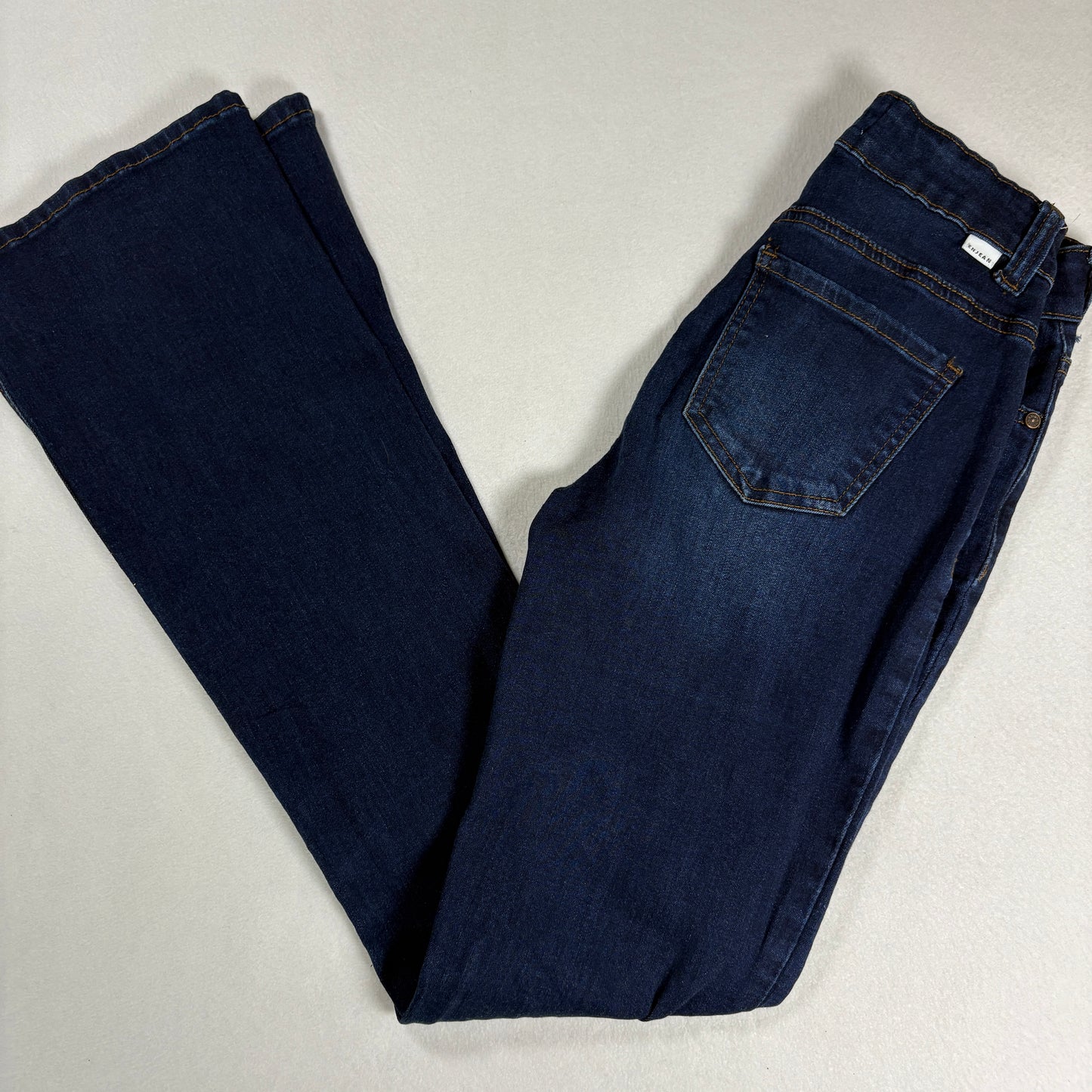 Enjean Womens Jeans Sz 0/24 Dark Wash High Rise Skinny Stretch Denim Y2K Slim