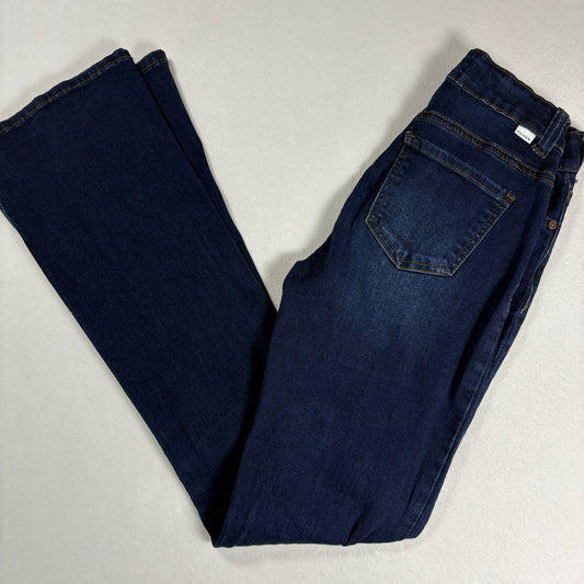 Enjean Womens Jeans Sz 0/24 Dark Wash High Rise Skinny Stretch Denim Y2K Slim