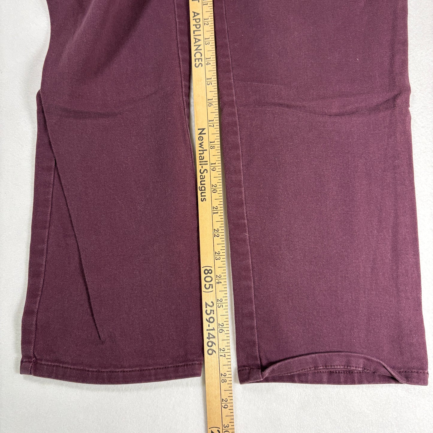 Gloria Vanderbilt Womens Jeans Sz 14 Burgundy Amanda High Rise Straight Plus Y2K