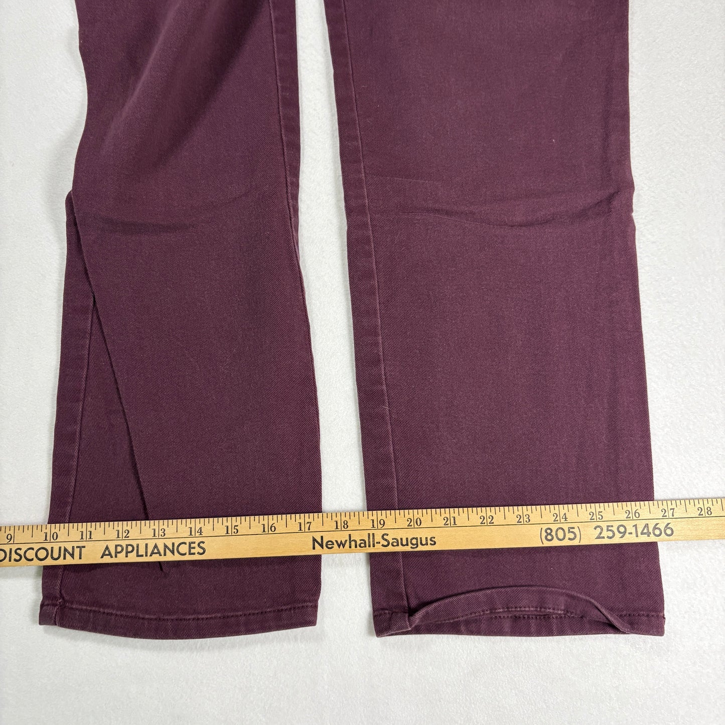 Gloria Vanderbilt Womens Jeans Sz 14 Burgundy Amanda High Rise Straight Plus Y2K