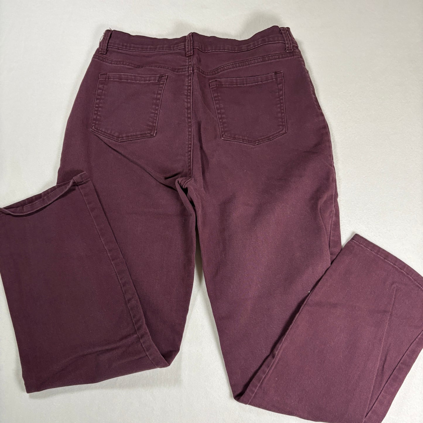Gloria Vanderbilt Womens Jeans Sz 14 Burgundy Amanda High Rise Straight Plus Y2K