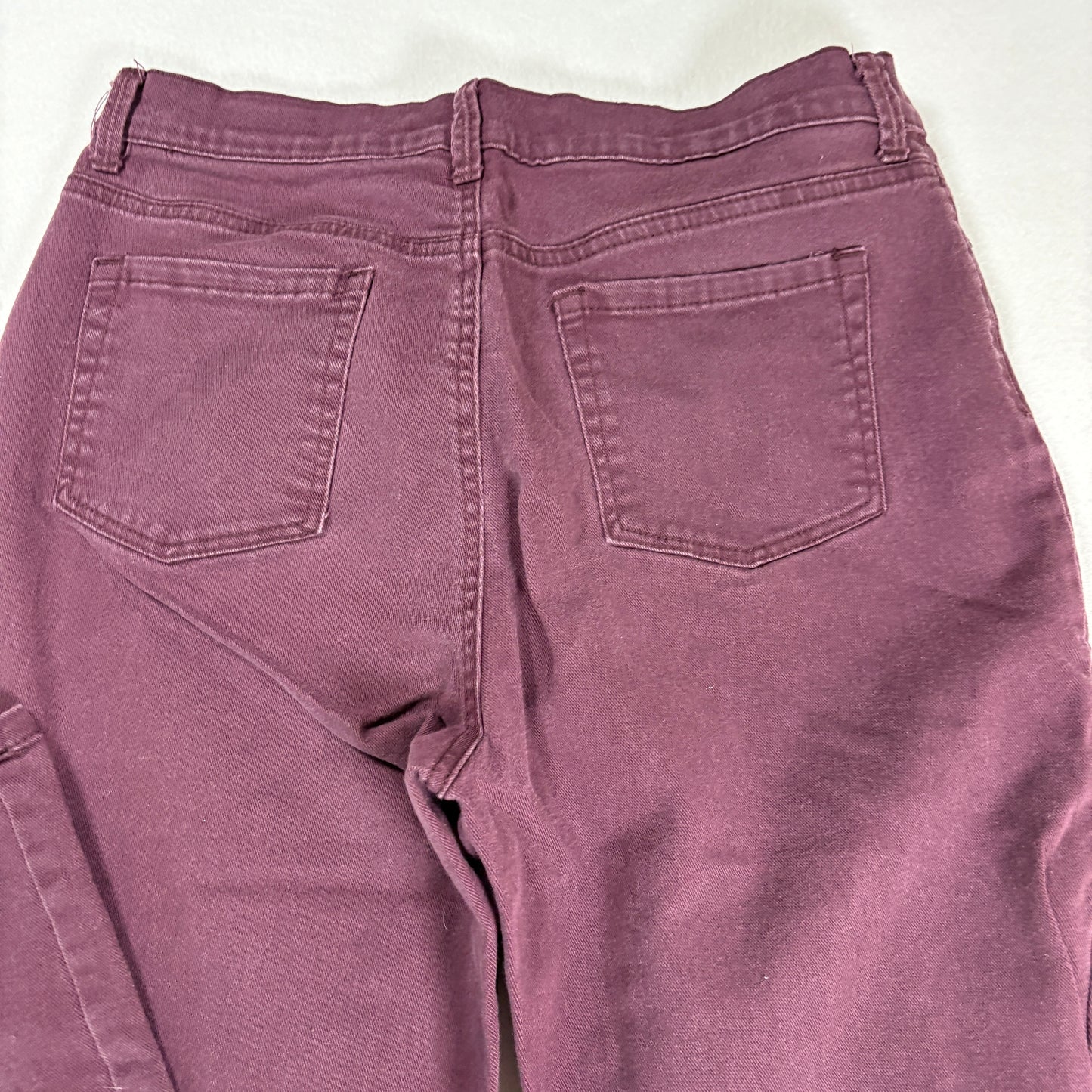 Gloria Vanderbilt Womens Jeans Sz 14 Burgundy Amanda High Rise Straight Plus Y2K