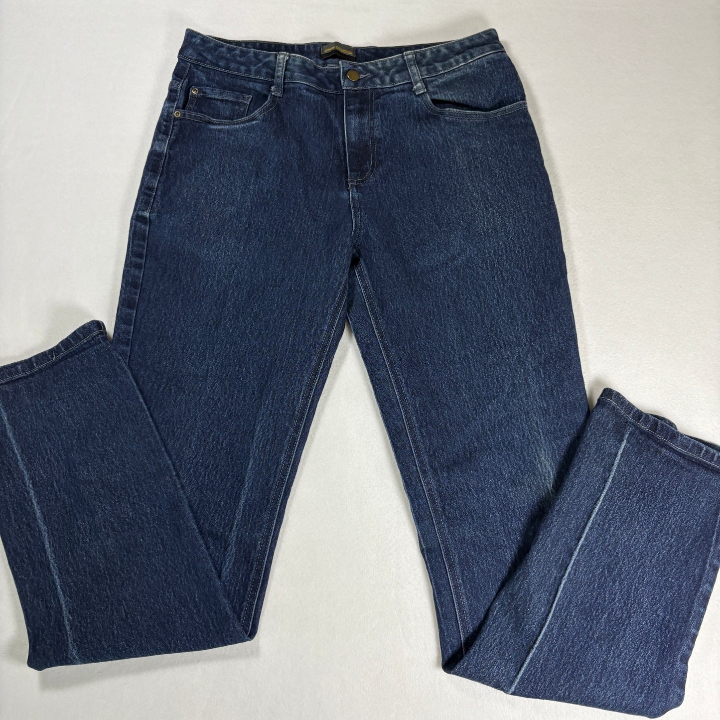 Apparel Collection Mens Jeans Sz 34 Blue Dark Wash Relaxed Straight Denim Y2K VTG